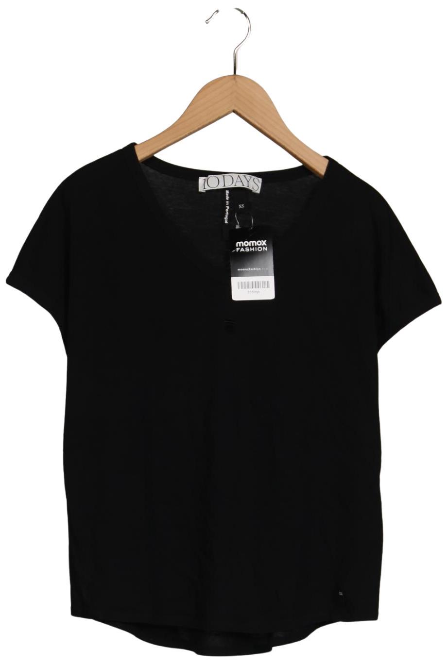 

10Days Damen T-Shirt, schwarz, Gr. 34