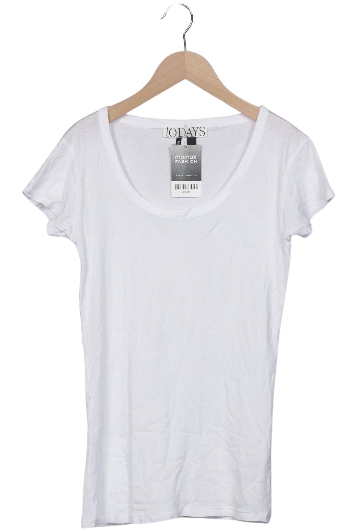 

10Days Damen T-Shirt, weiß, Gr. 42