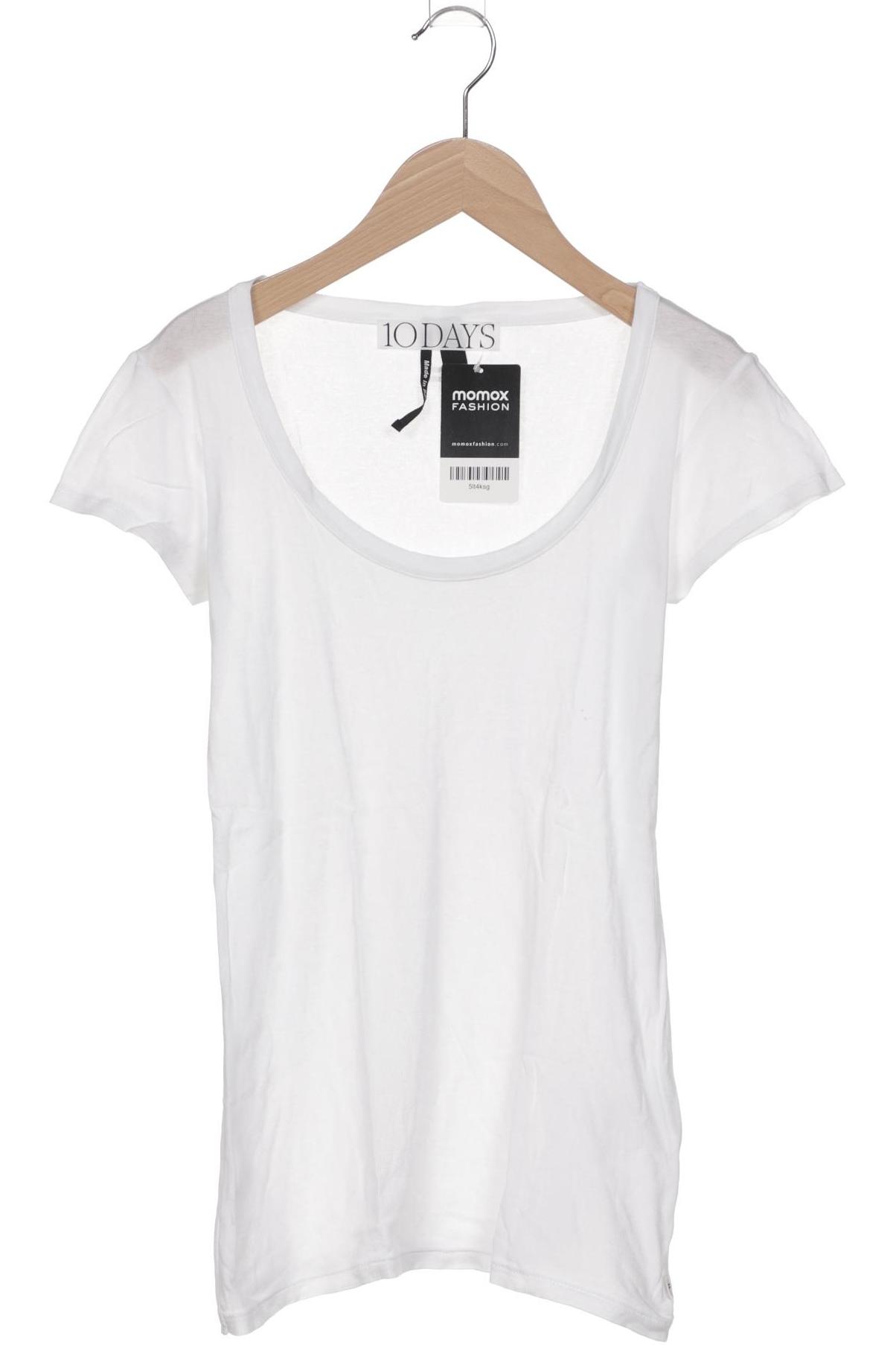 

10Days Damen T-Shirt, weiß, Gr. 34