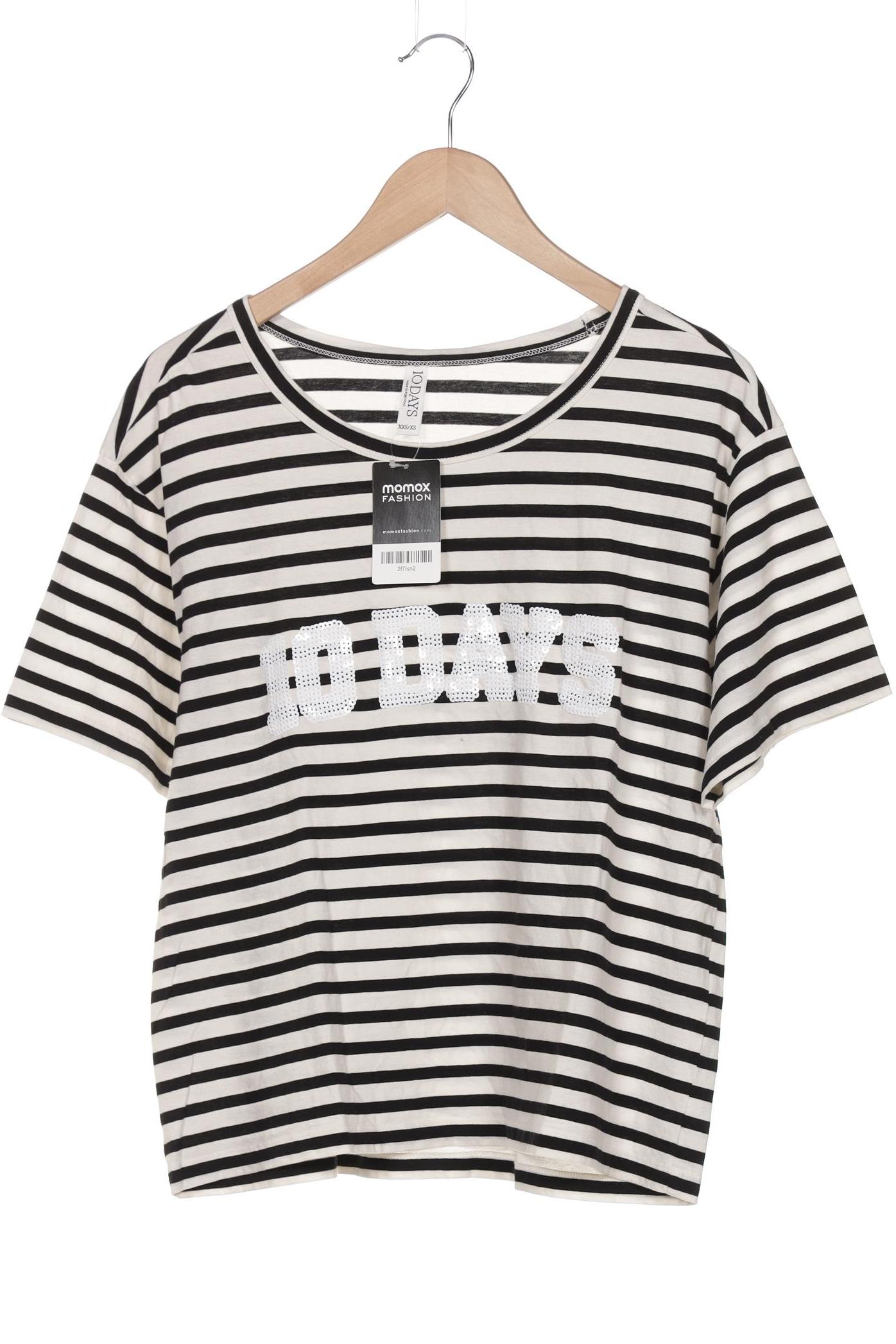 

10Days Damen T-Shirt, weiß, Gr. 32