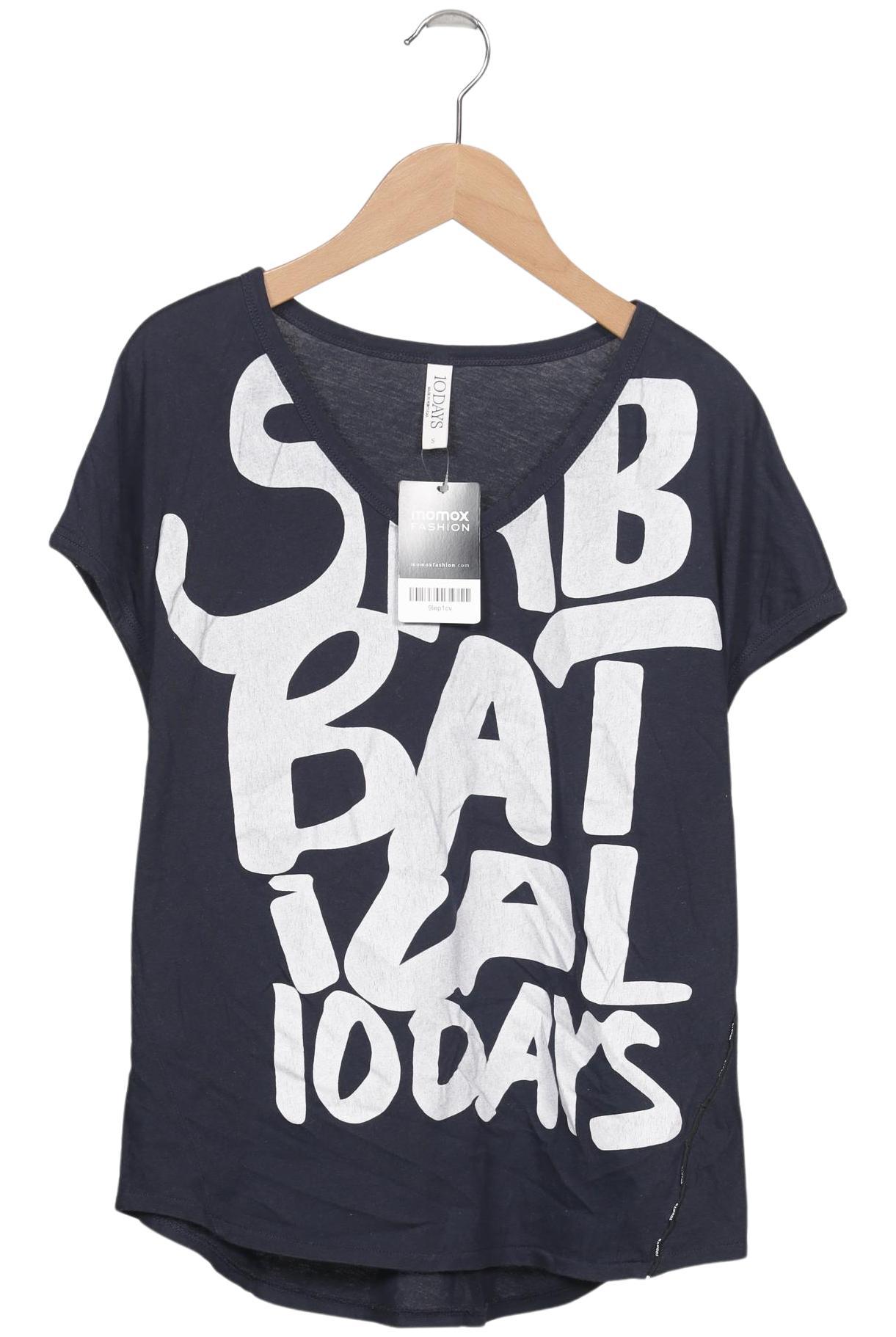 

10Days Damen T-Shirt, marineblau, Gr. 36