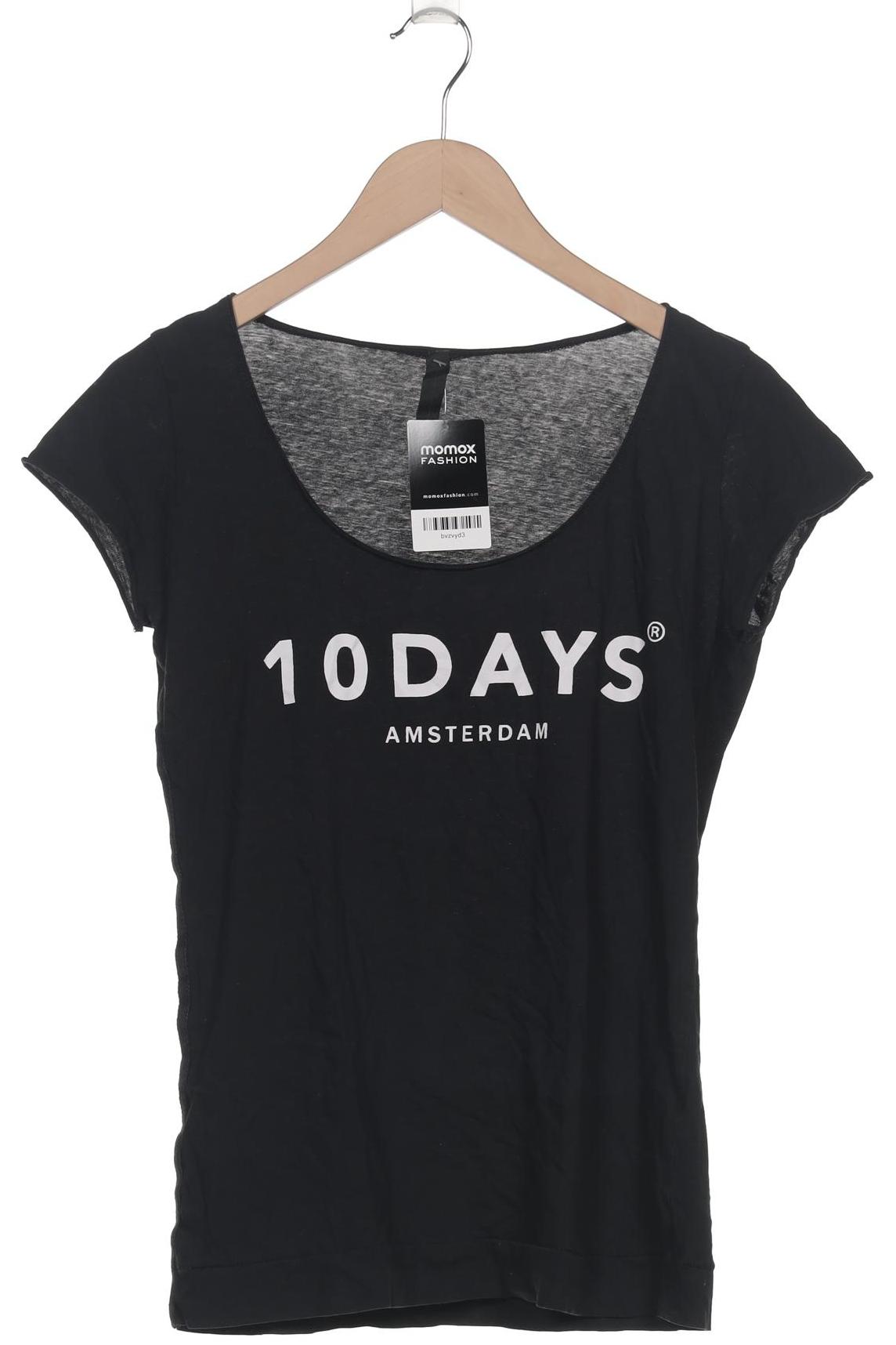 

10Days Damen T-Shirt, schwarz, Gr. 38