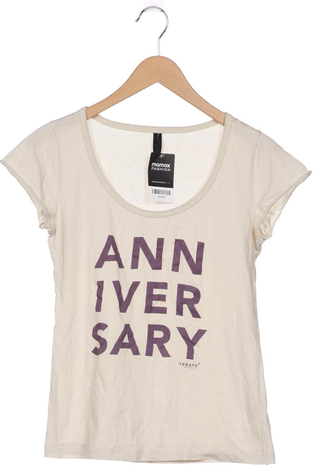 

10DAYS Damen T-Shirt, cremeweiß