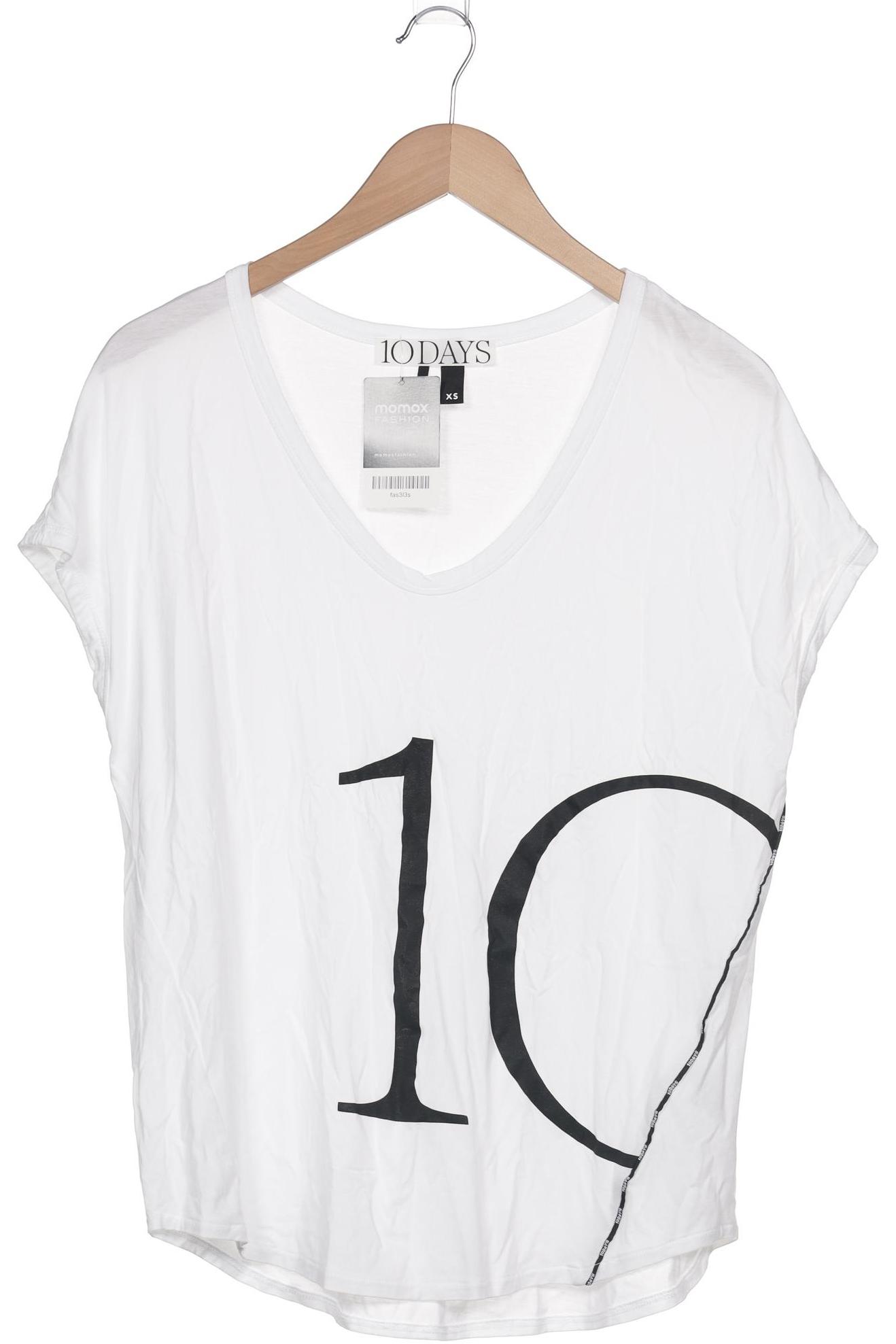 

10Days Damen T-Shirt, weiß, Gr. 34