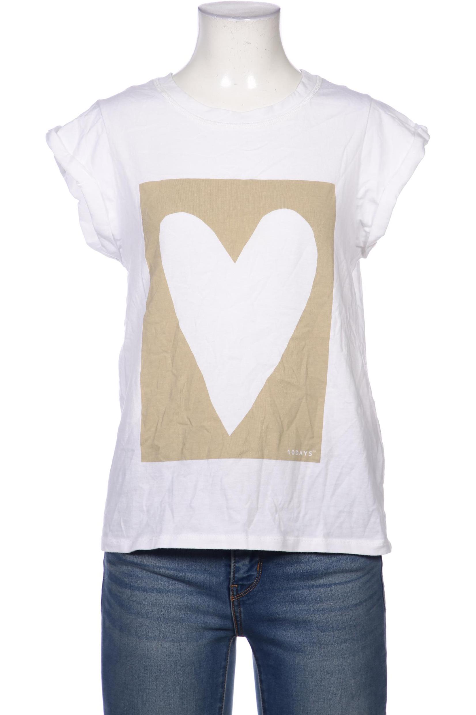 

10DAYS Damen T-Shirt, weiß