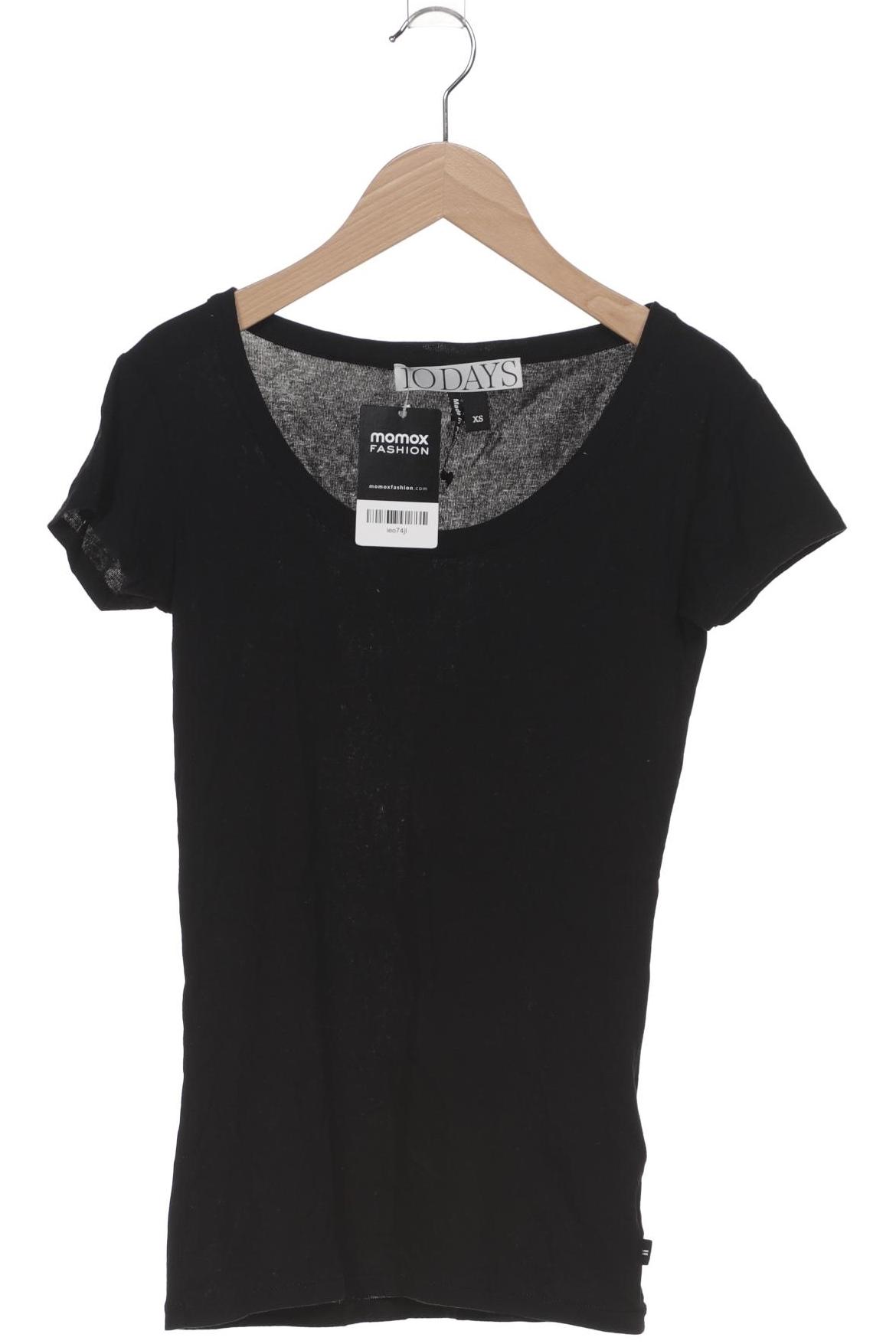 

10Days Damen T-Shirt, schwarz, Gr. 34