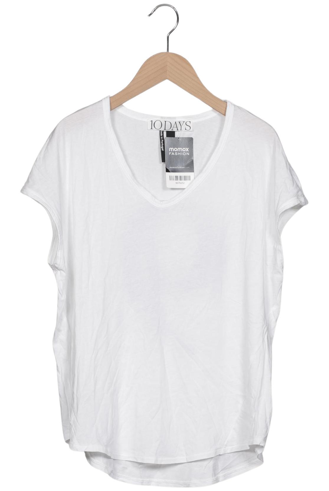 

10Days Damen T-Shirt, weiß, Gr. 34