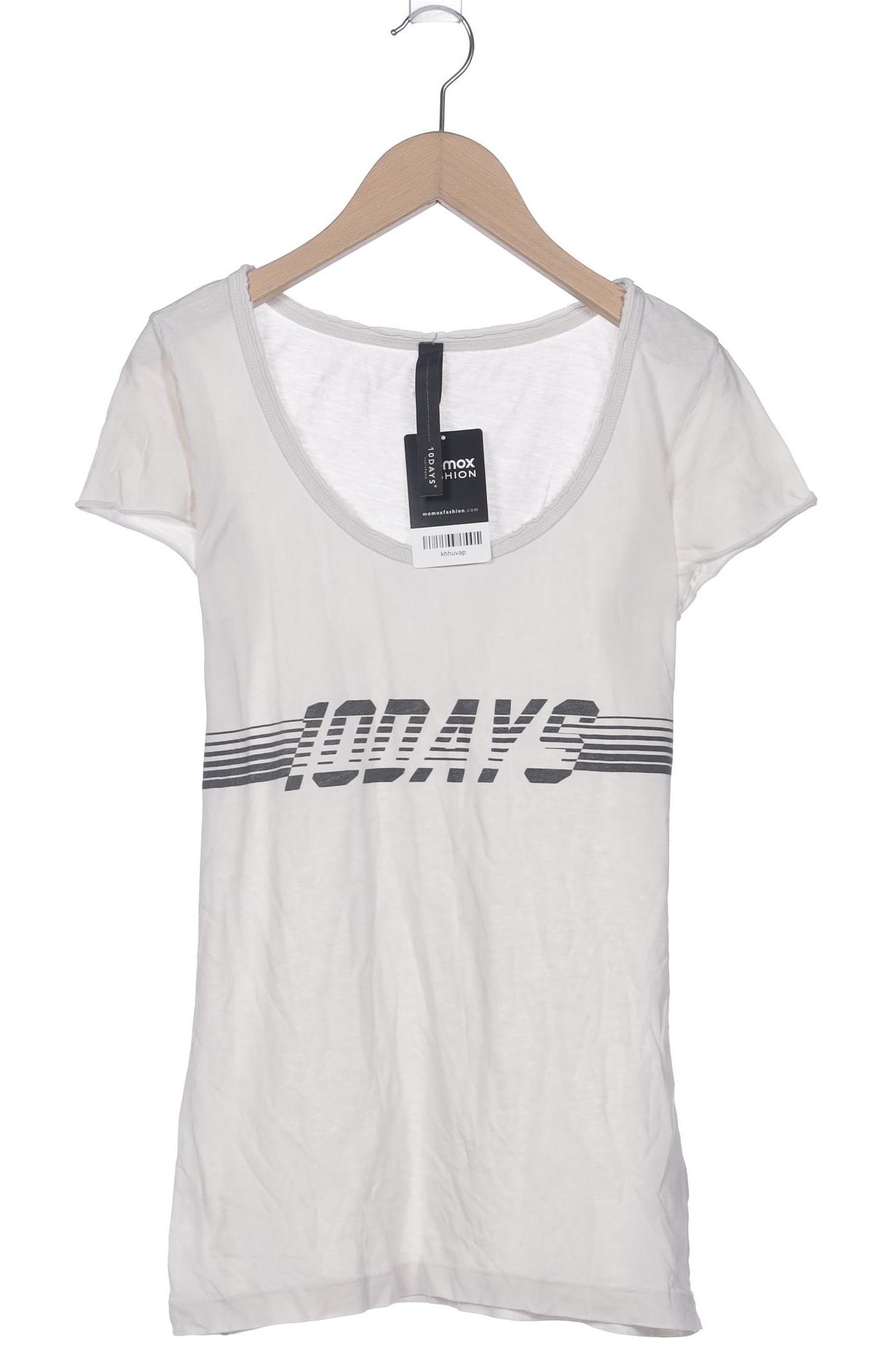 

10Days Damen T-Shirt, cremeweiß, Gr. 36