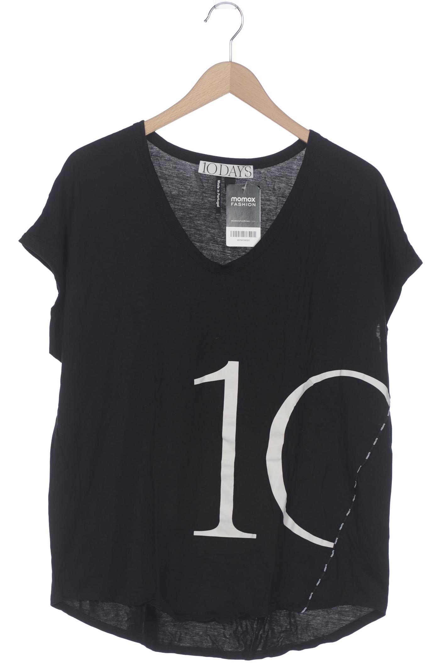 

10Days Damen T-Shirt, schwarz, Gr. 42