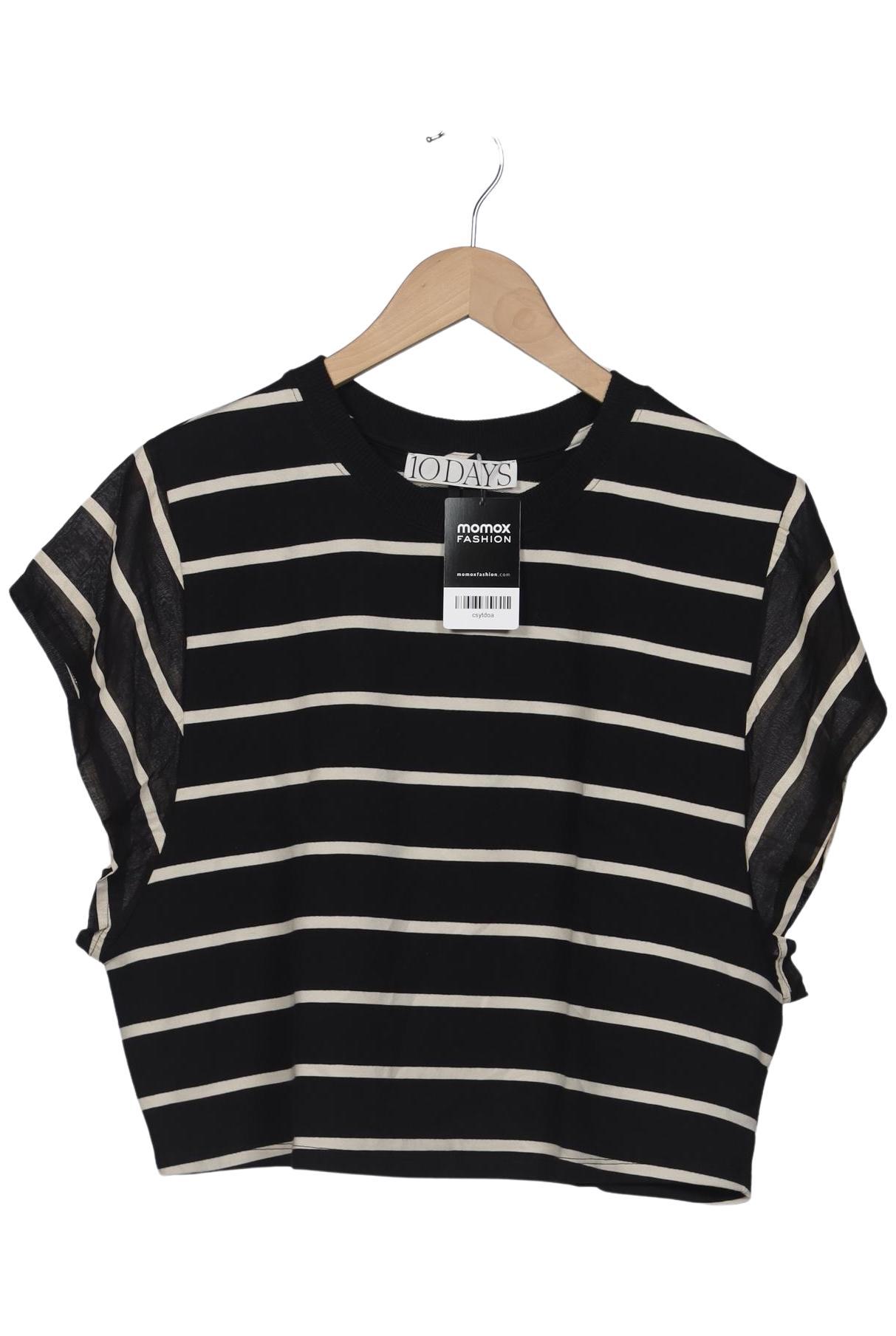 

10Days Damen T-Shirt, schwarz, Gr. 34