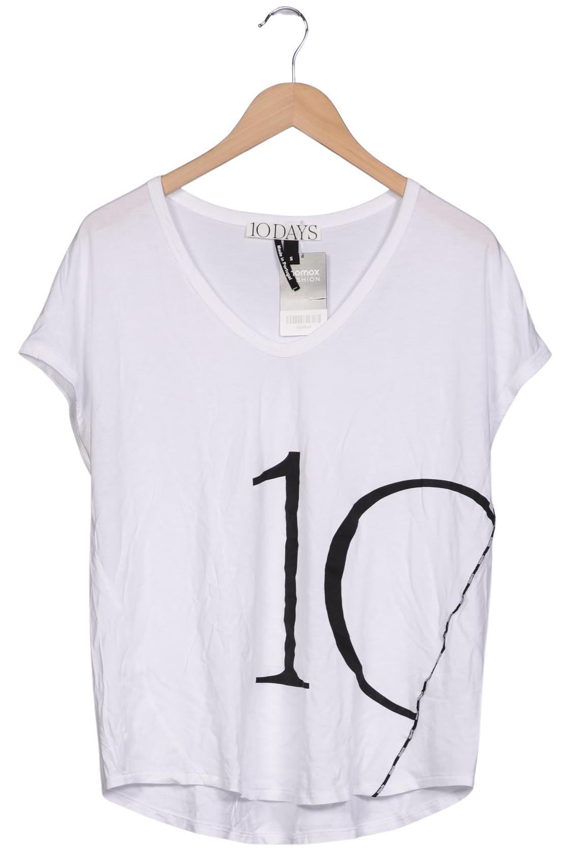 

10Days Damen T-Shirt, weiß, Gr. 36