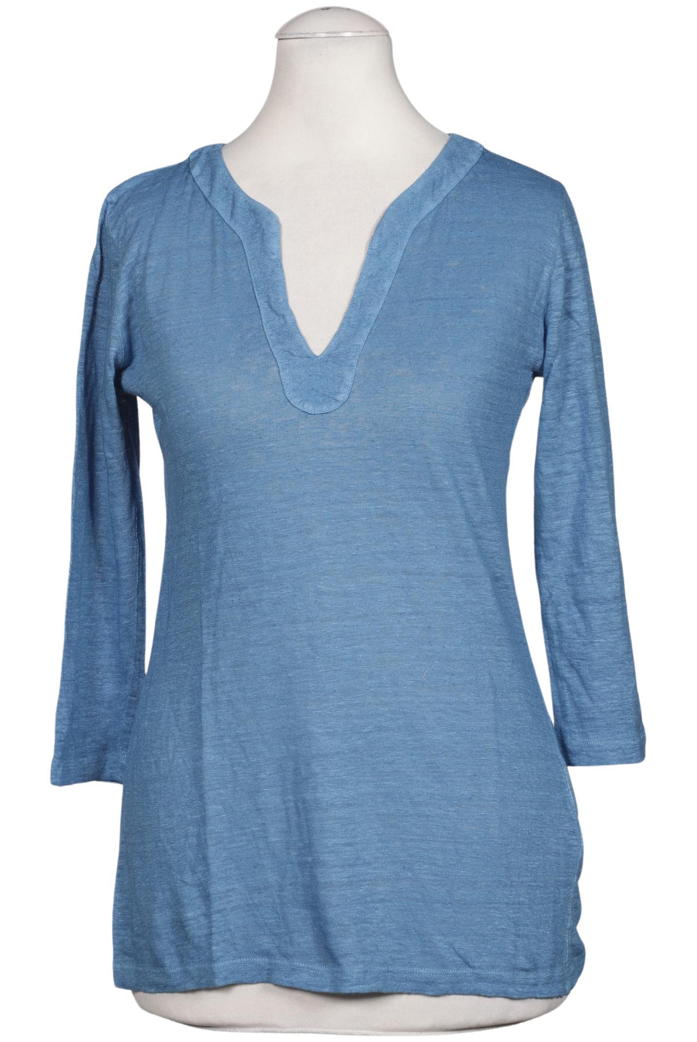 

120%lino Damen Langarmshirt, blau, Gr. 34