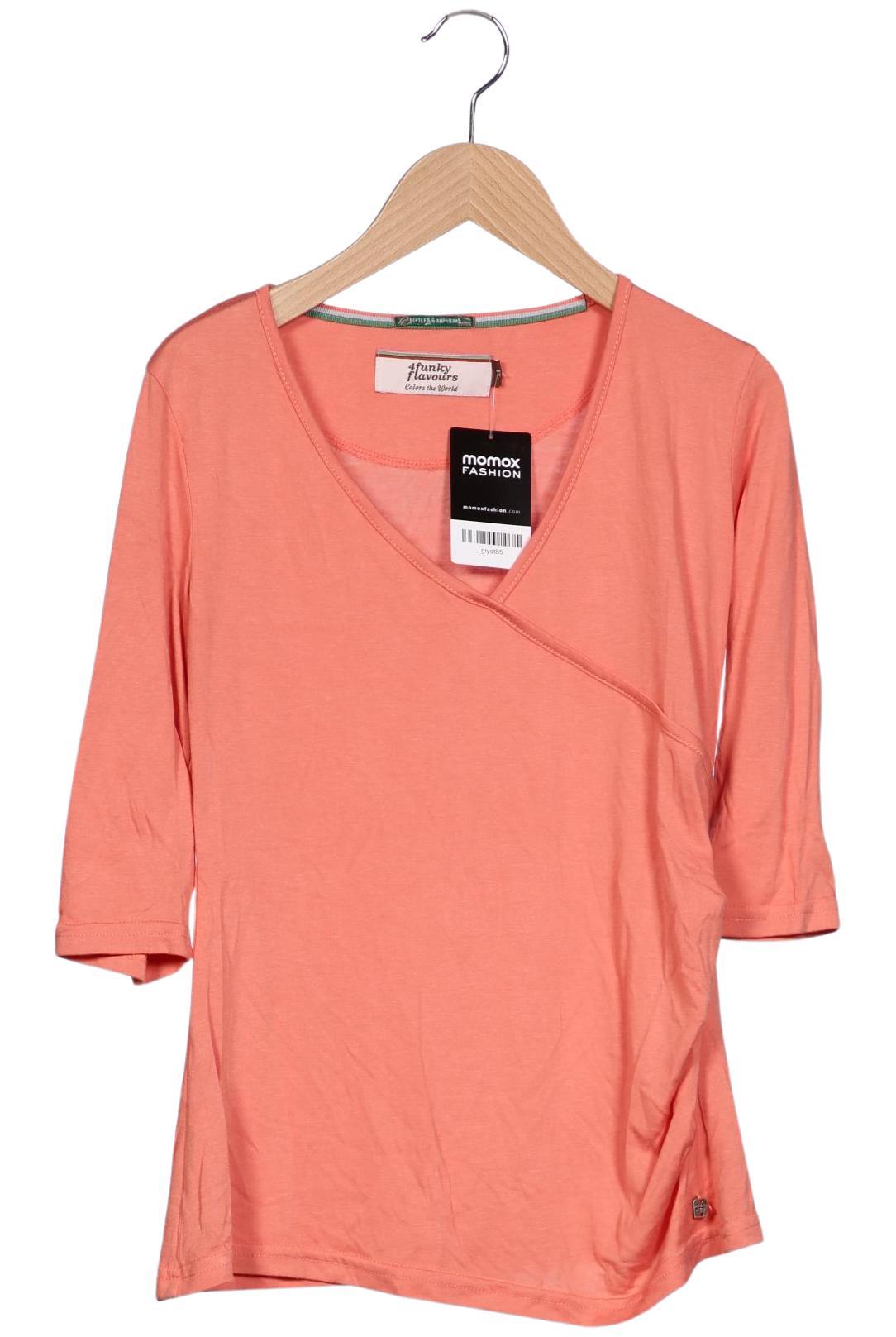

4funkyflavours Damen Langarmshirt, orange, Gr. 34