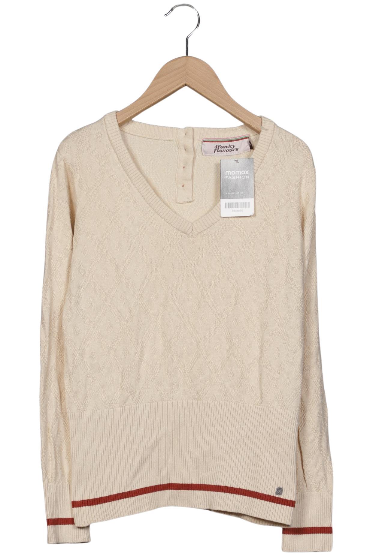 

4funkyflavours Damen Pullover, cremeweiß, Gr. 36