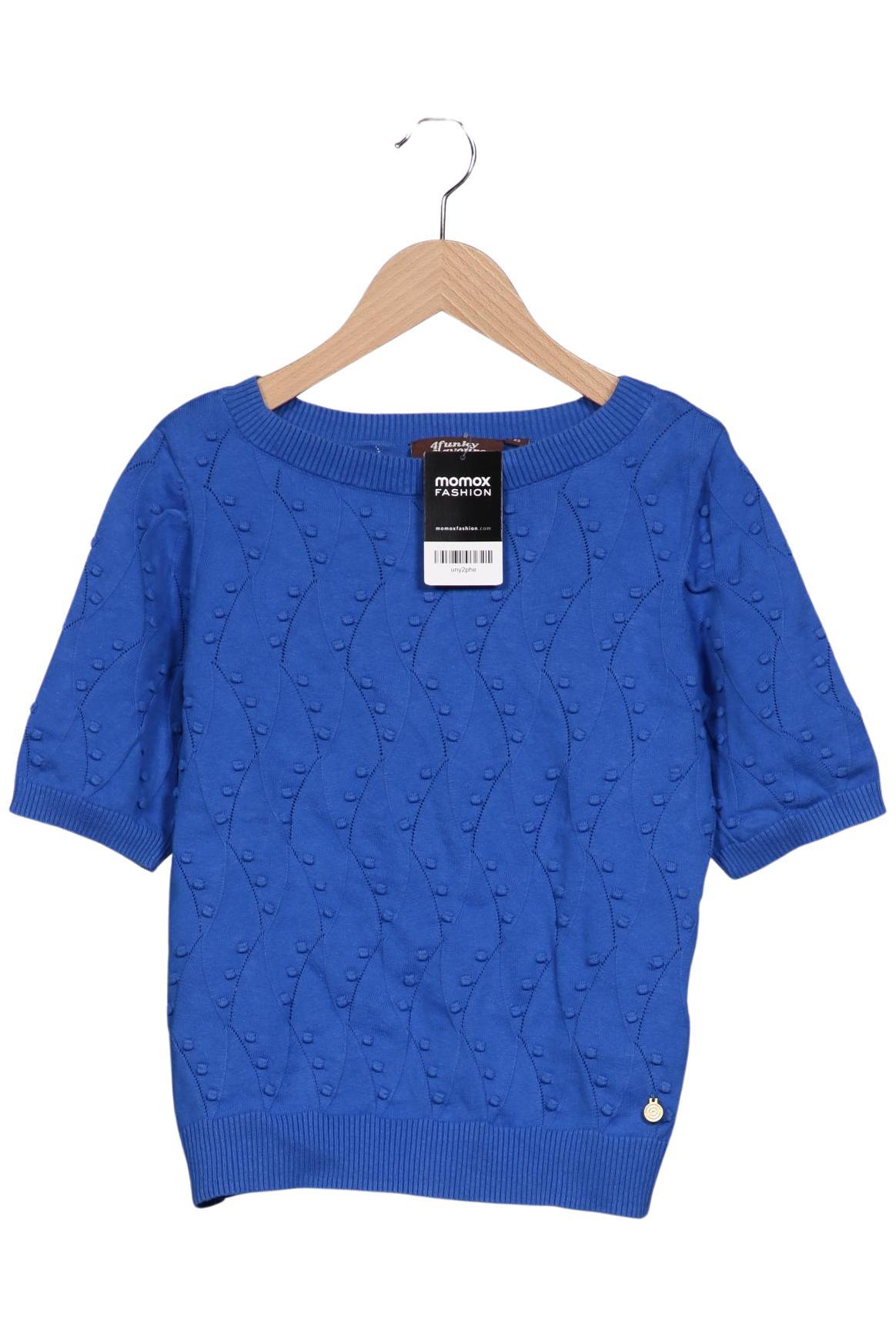 

4funkyflavours Damen Pullover, blau, Gr. 34