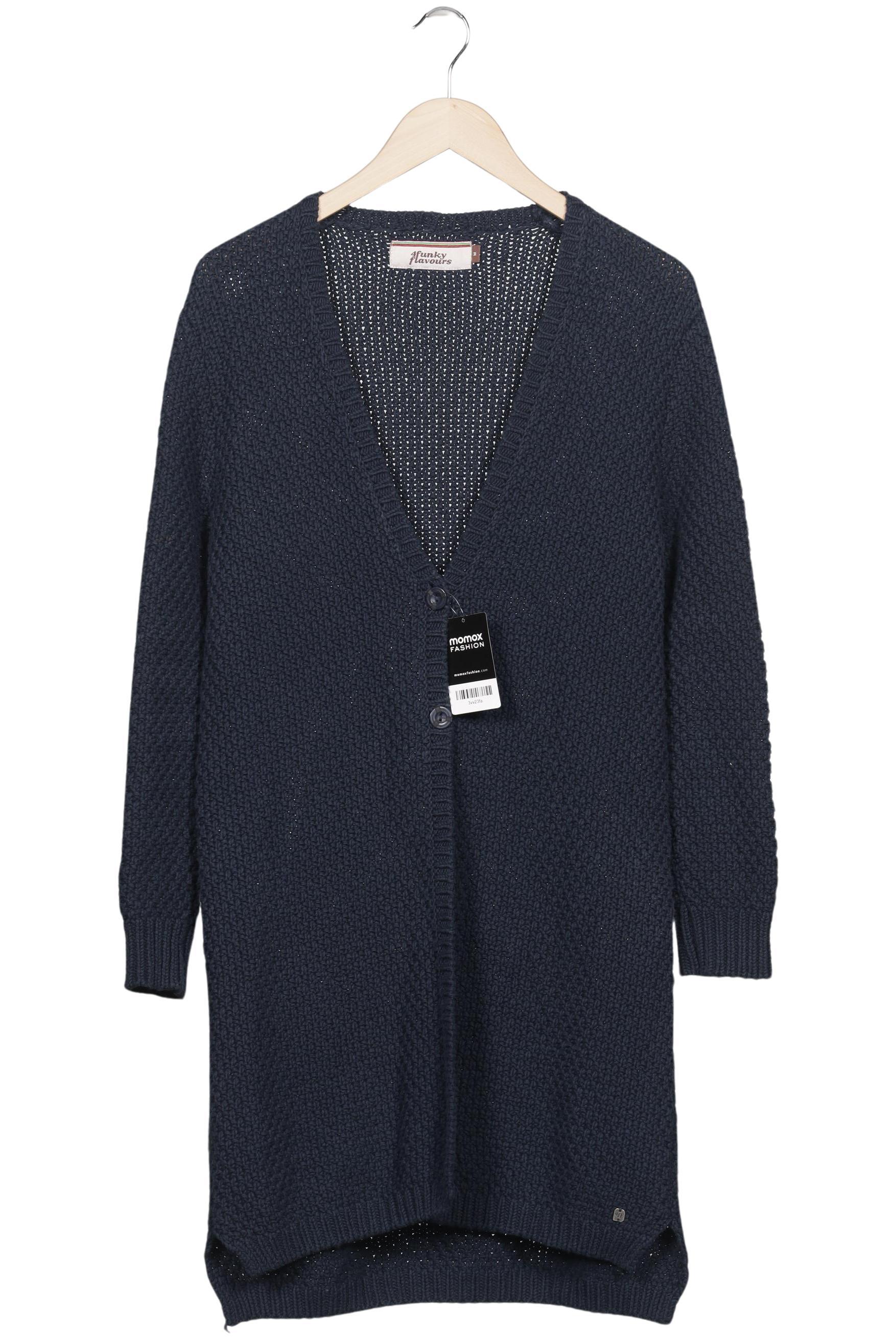 

4funkyflavours Damen Strickjacke, marineblau, Gr. 38
