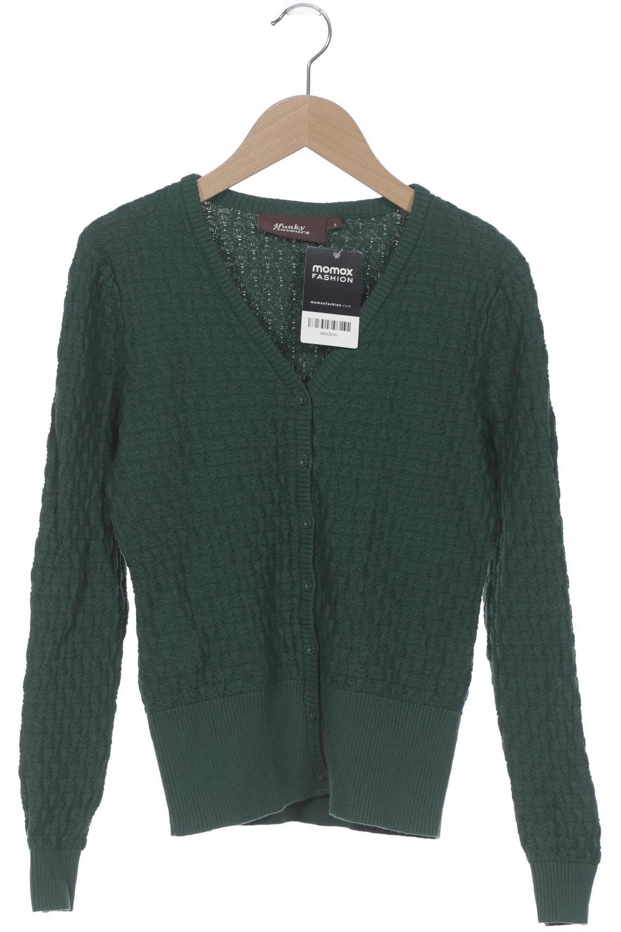 

4funkyflavours Damen Strickjacke, grün, Gr. 36