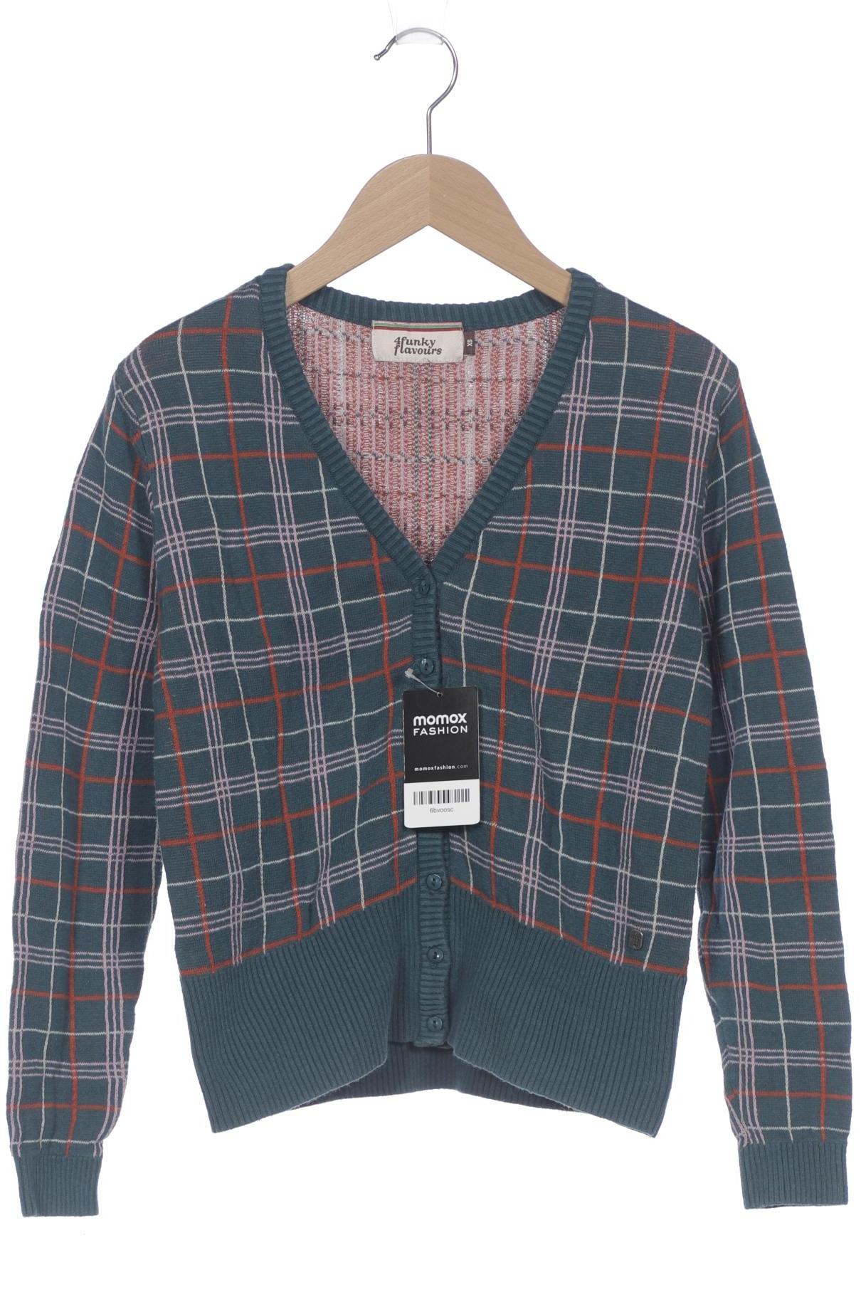 

4funkyflavours Damen Strickjacke, türkis, Gr. 34