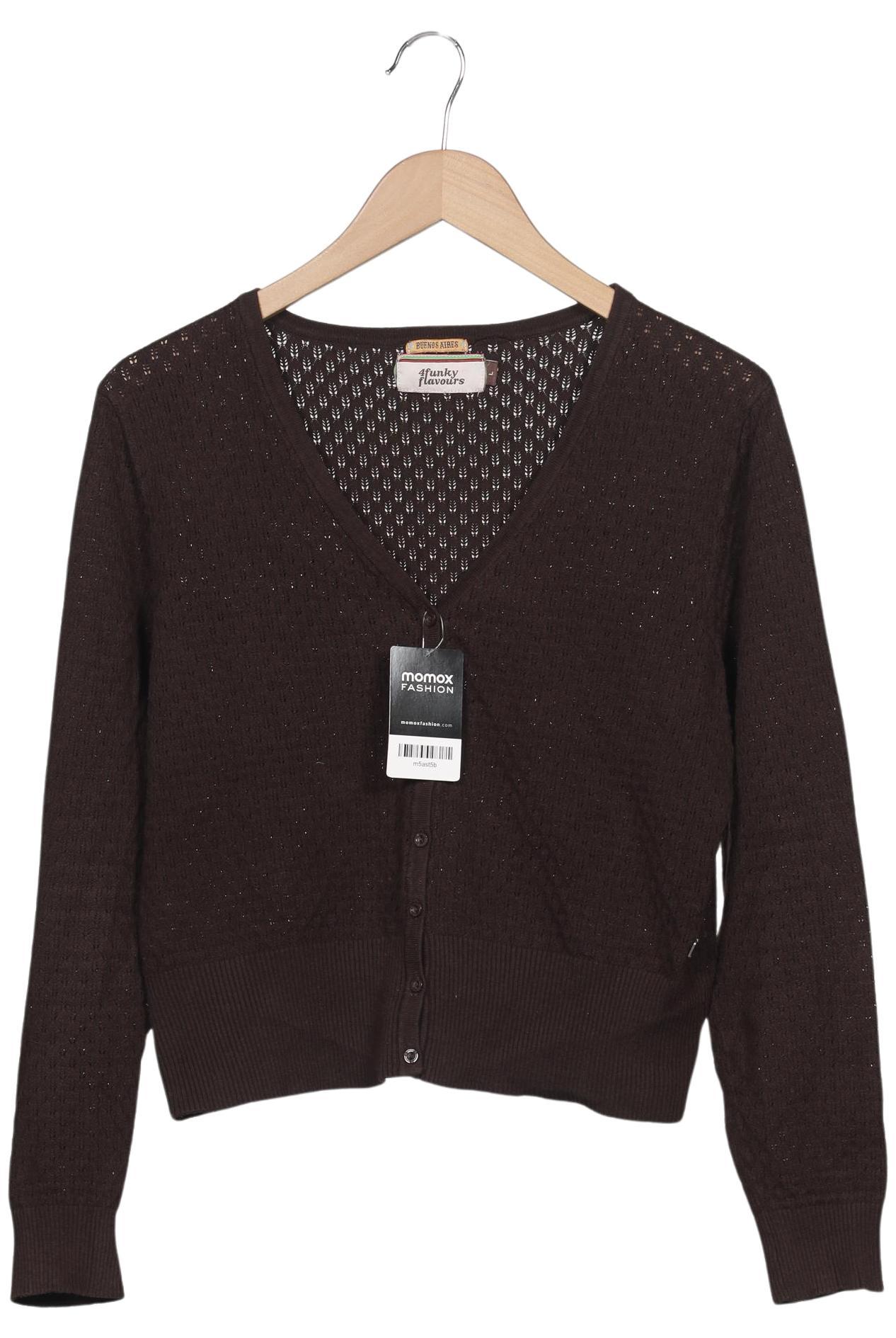 

4funkyflavours Damen Strickjacke, braun, Gr. 42