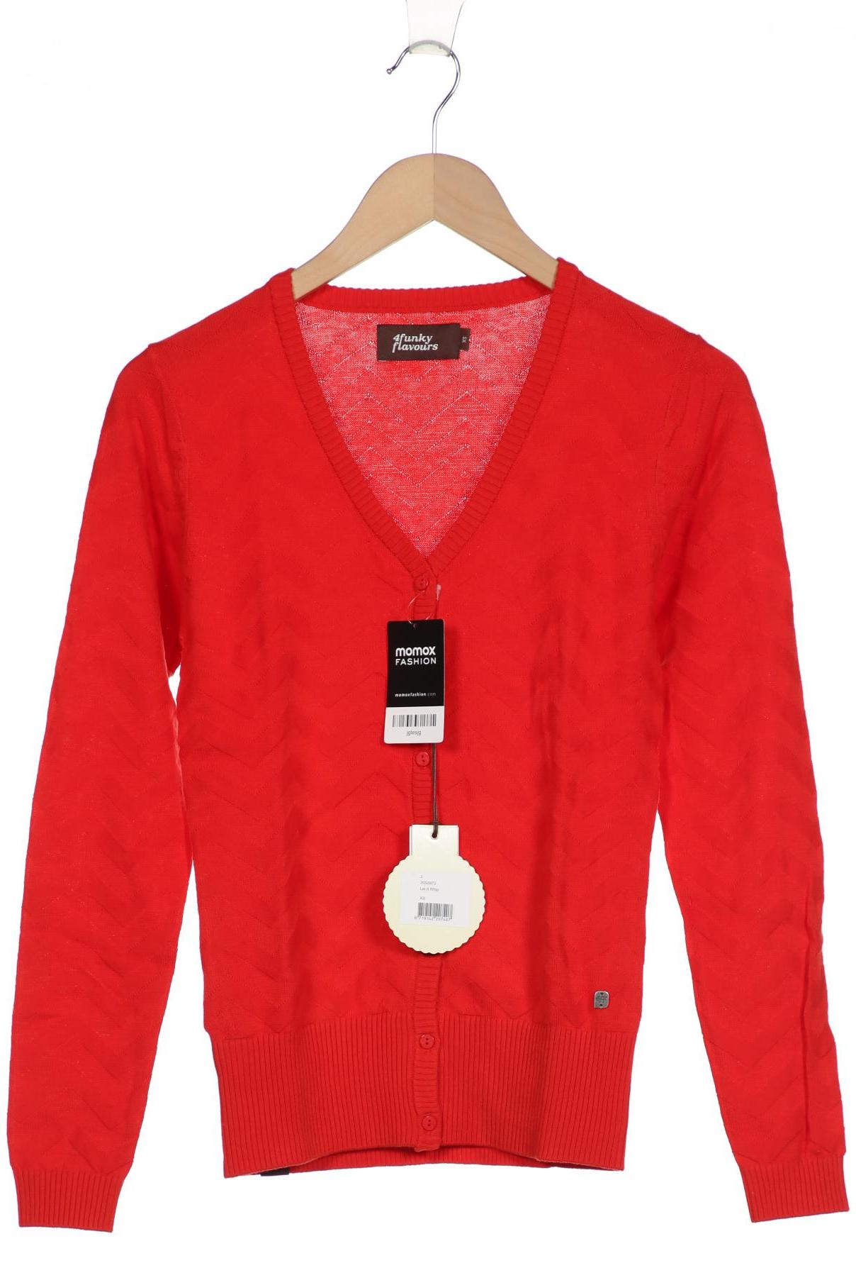 

4funkyflavours Damen Strickjacke, rot