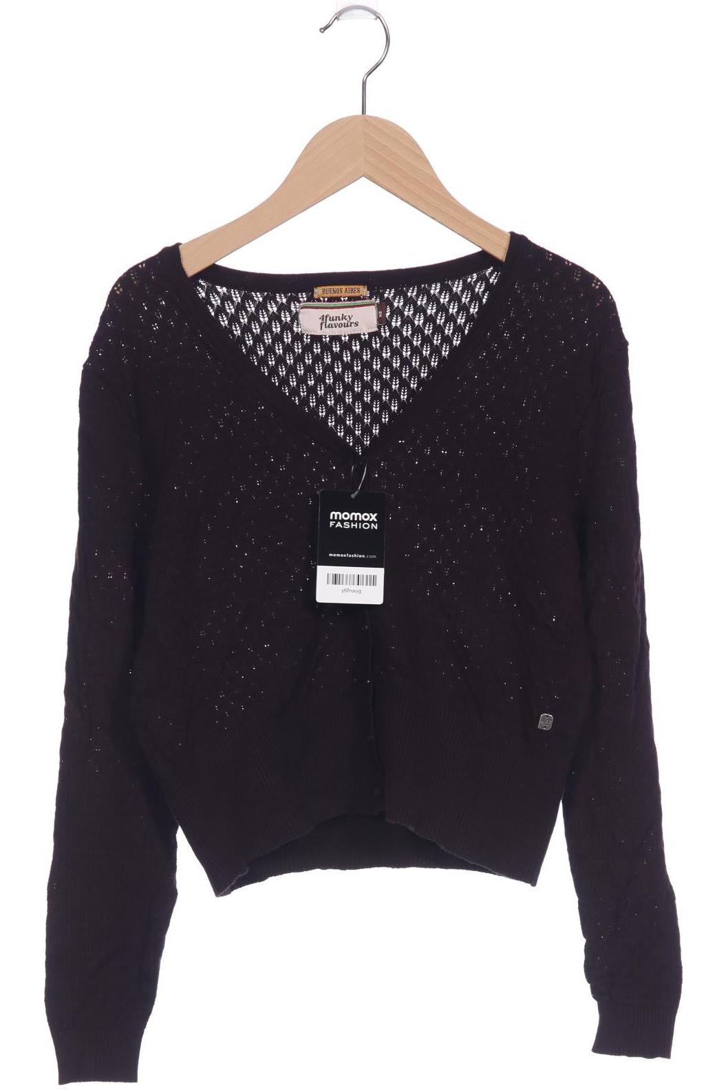 

4funkyflavours Damen Strickjacke, braun, Gr. 34