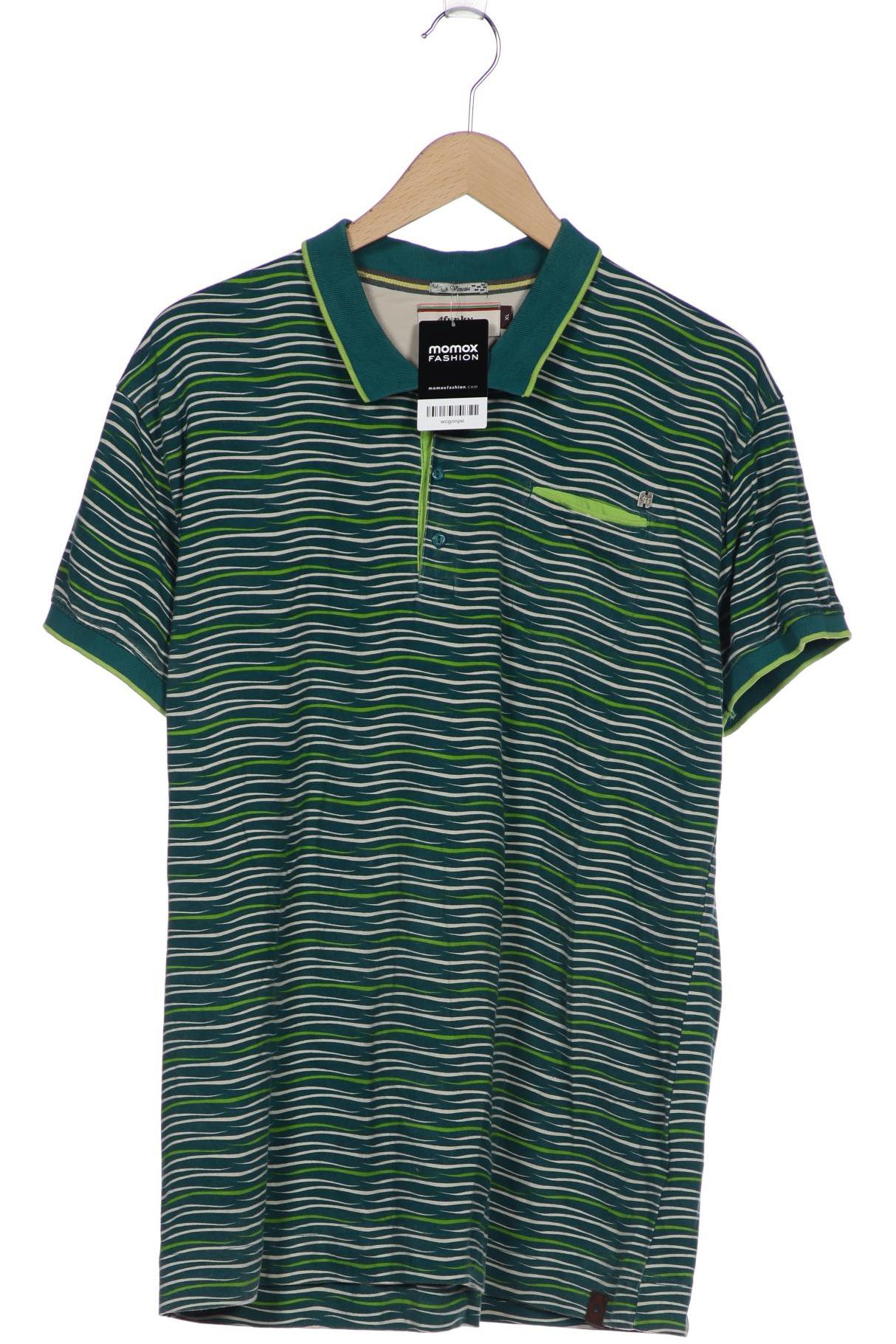 

4funkyflavours Herren Poloshirt, türkis, Gr. 54