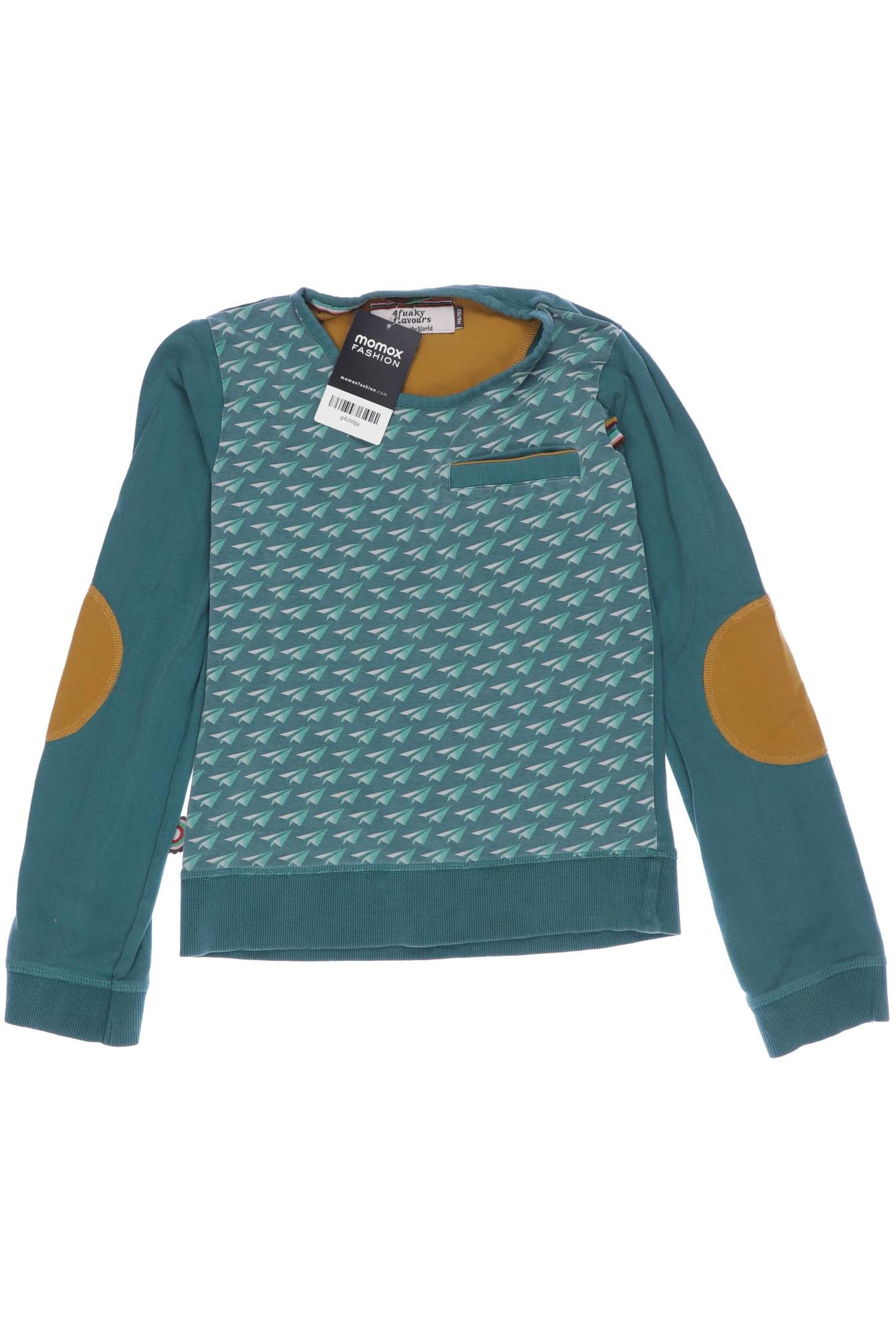 

4funkyflavours Herren Langarmshirt, türkis, Gr. 146