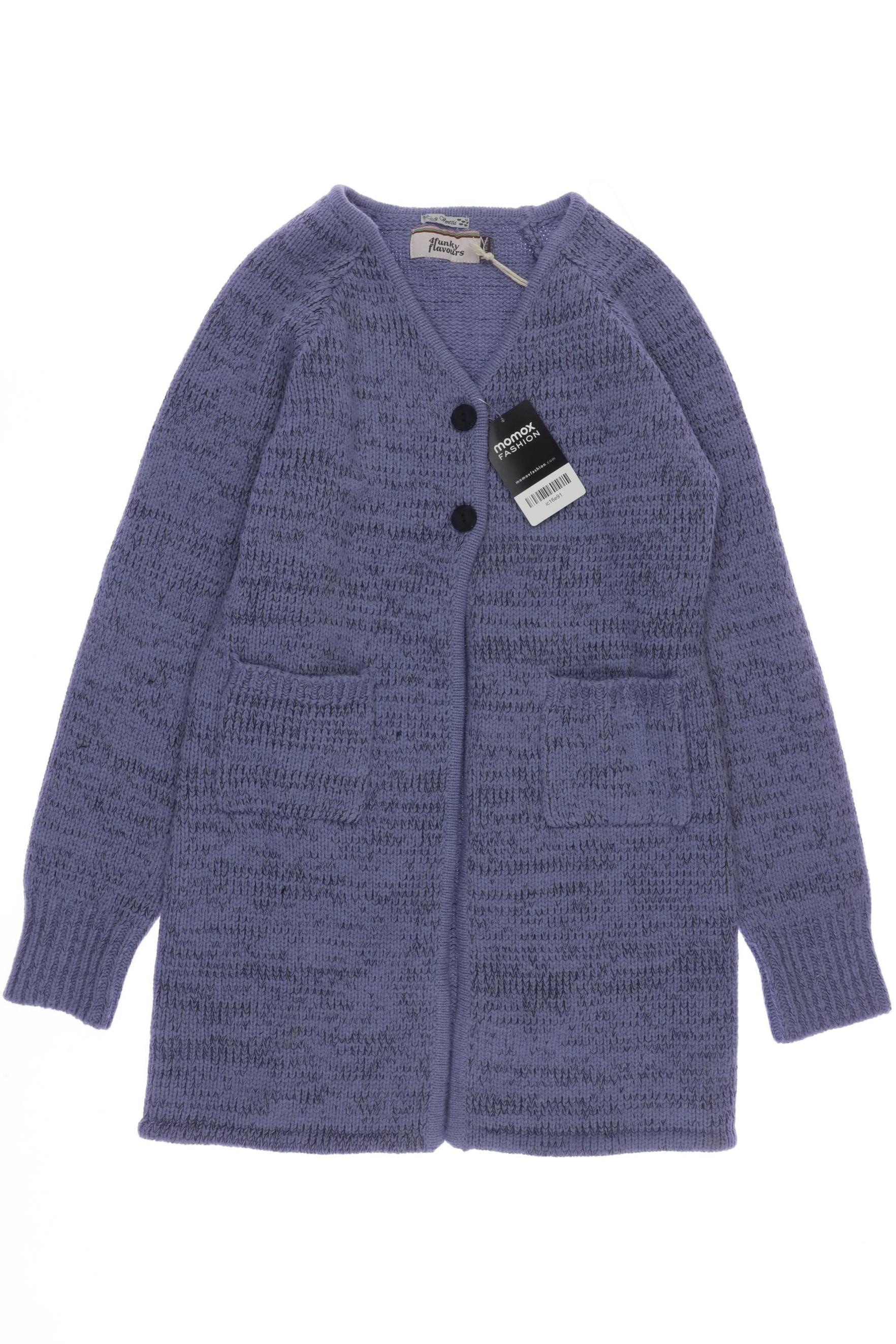 

4funkyflavours Damen Strickjacke, blau, Gr. 170