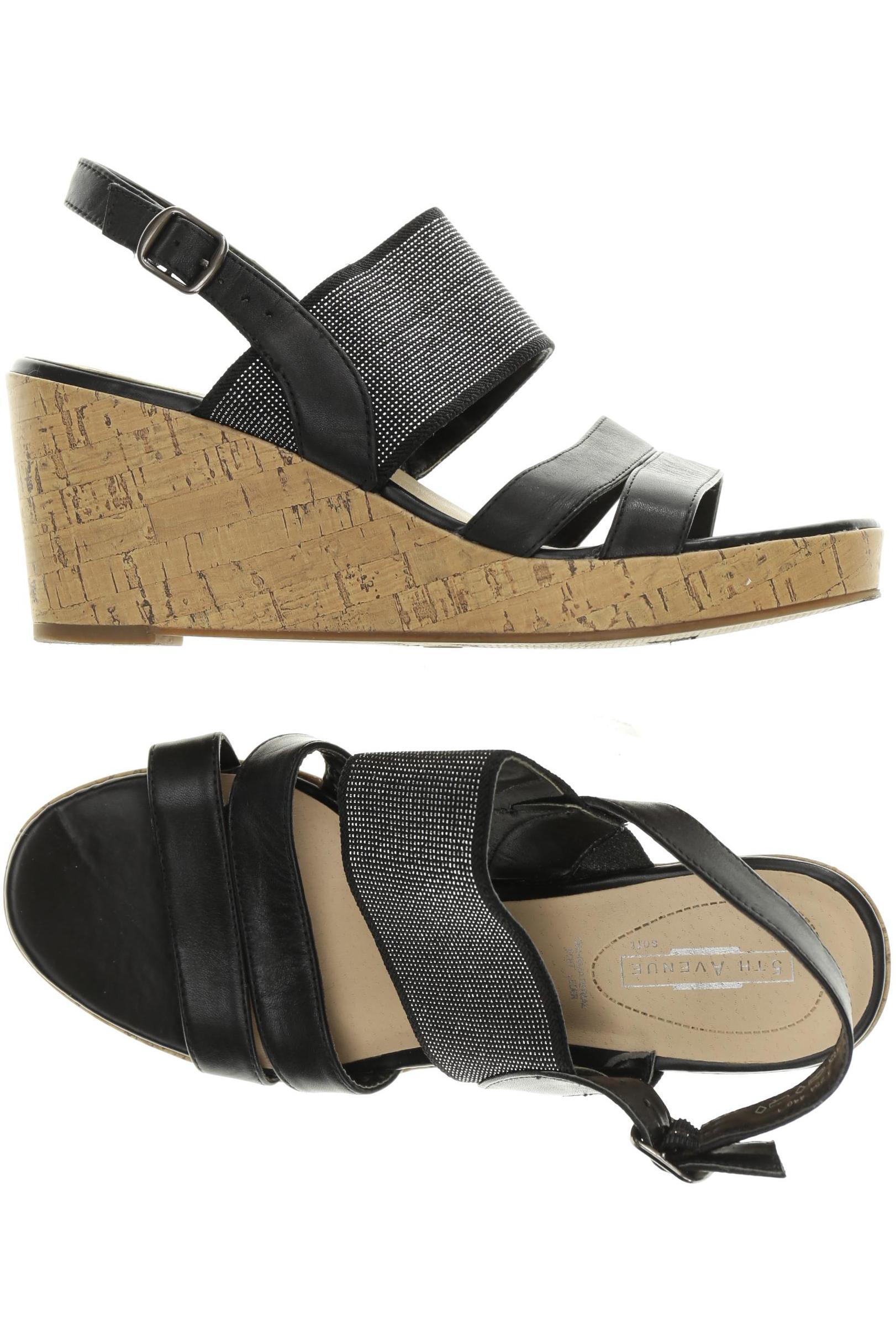 

5th Avenue Damen Sandale, schwarz, Gr. 38