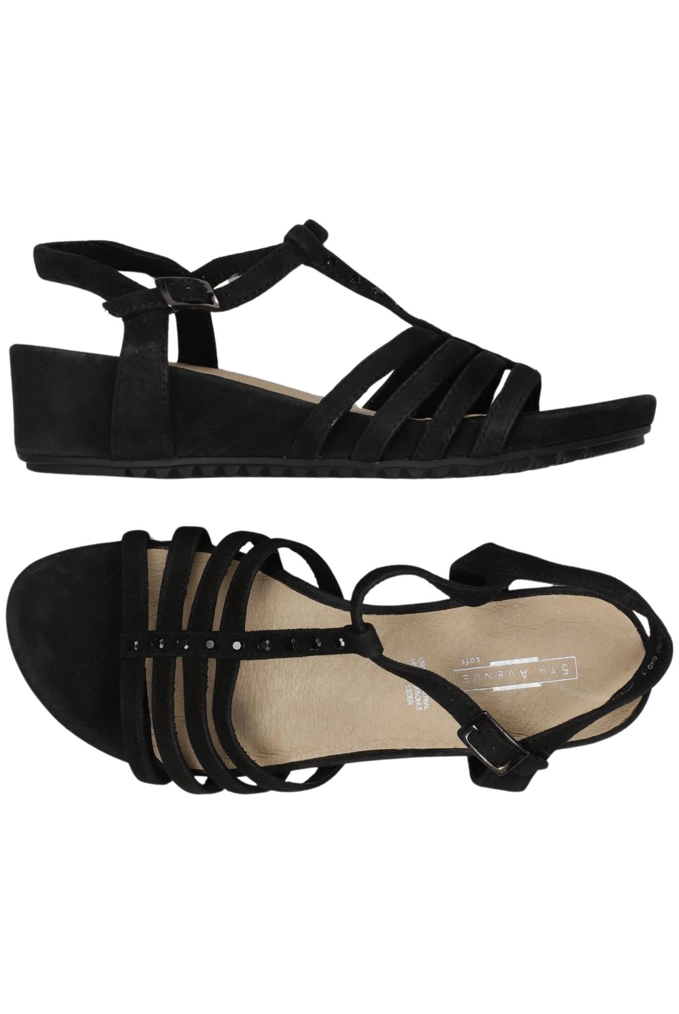 

5th Avenue Damen Sandale, schwarz, Gr. 38