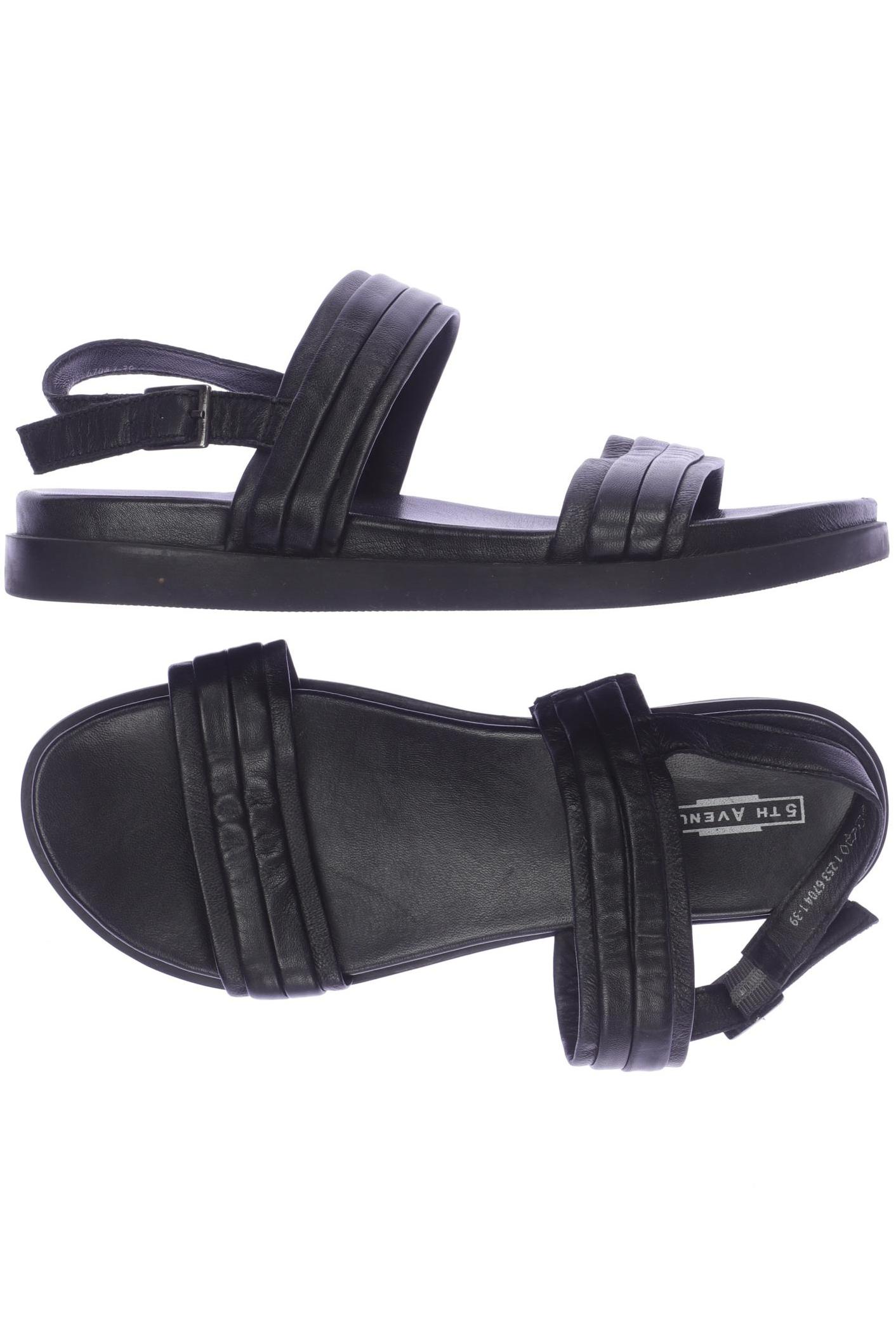 

5th Avenue Damen Sandale, schwarz, Gr. 39