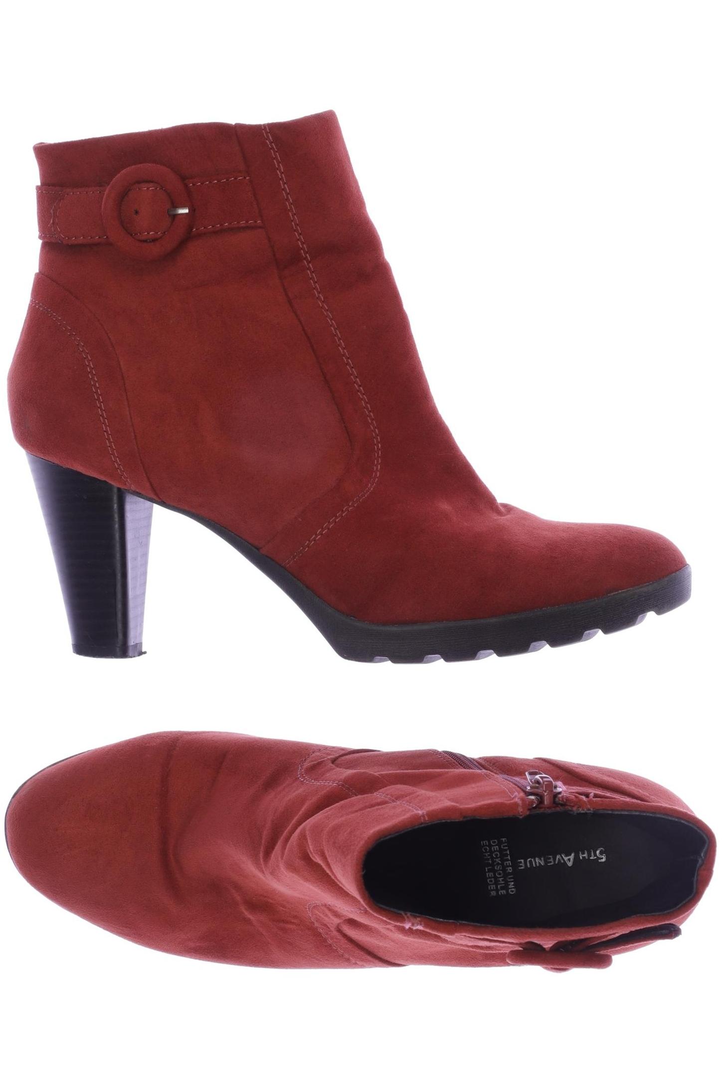 

5th Avenue Damen Stiefelette, rot, Gr. 39