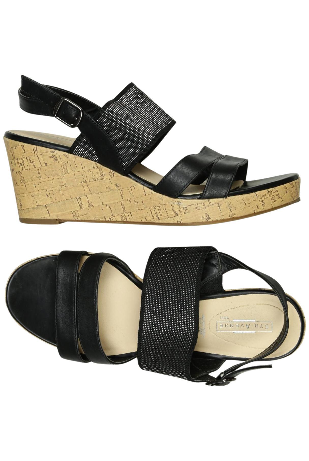 

5th Avenue Damen Sandale, schwarz, Gr. 40