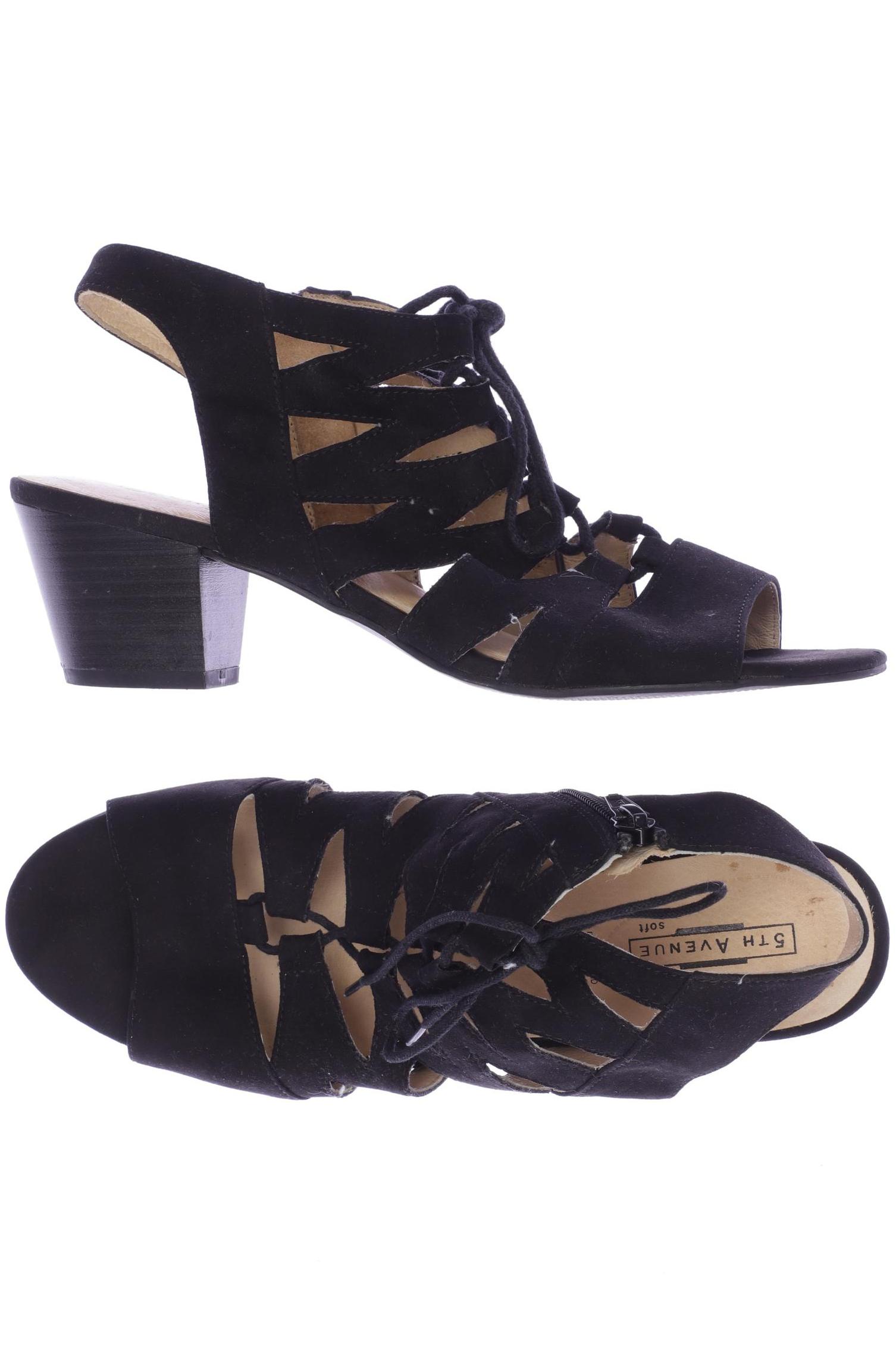 

5th Avenue Damen Sandale, schwarz, Gr. 39