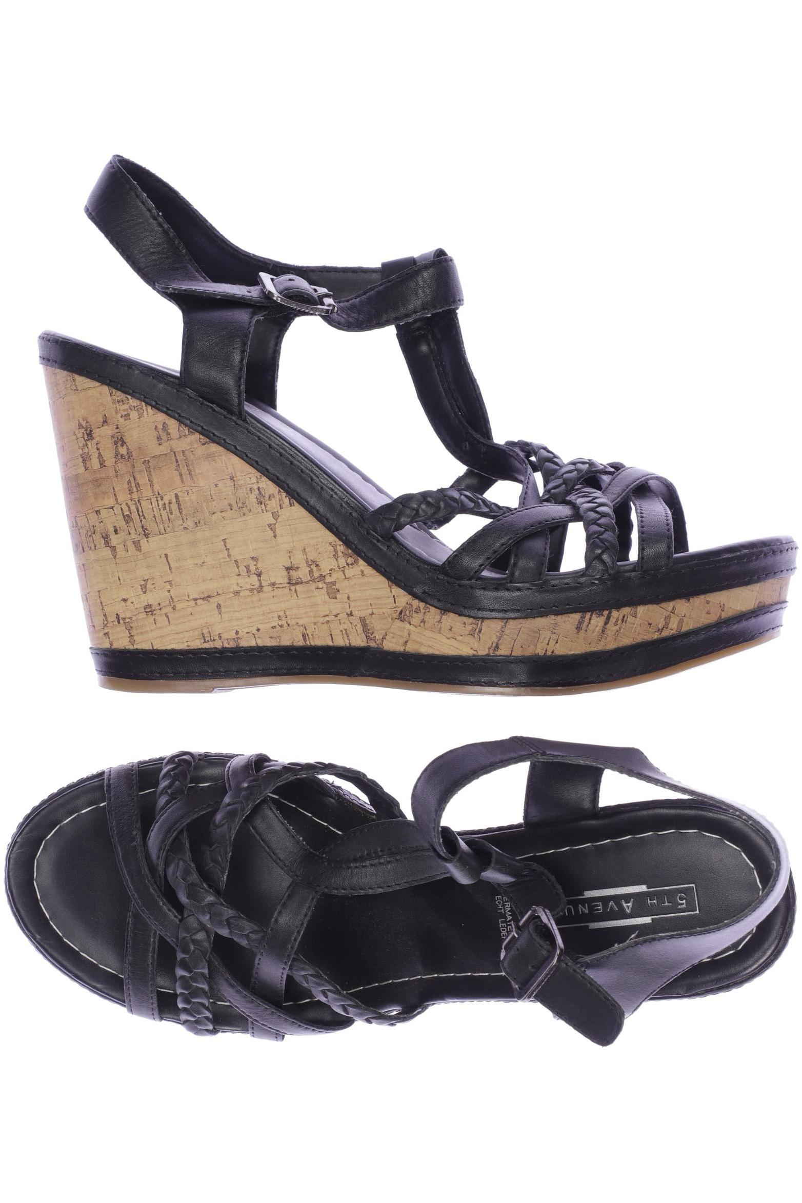 

5th Avenue Damen Sandale, schwarz, Gr. 39
