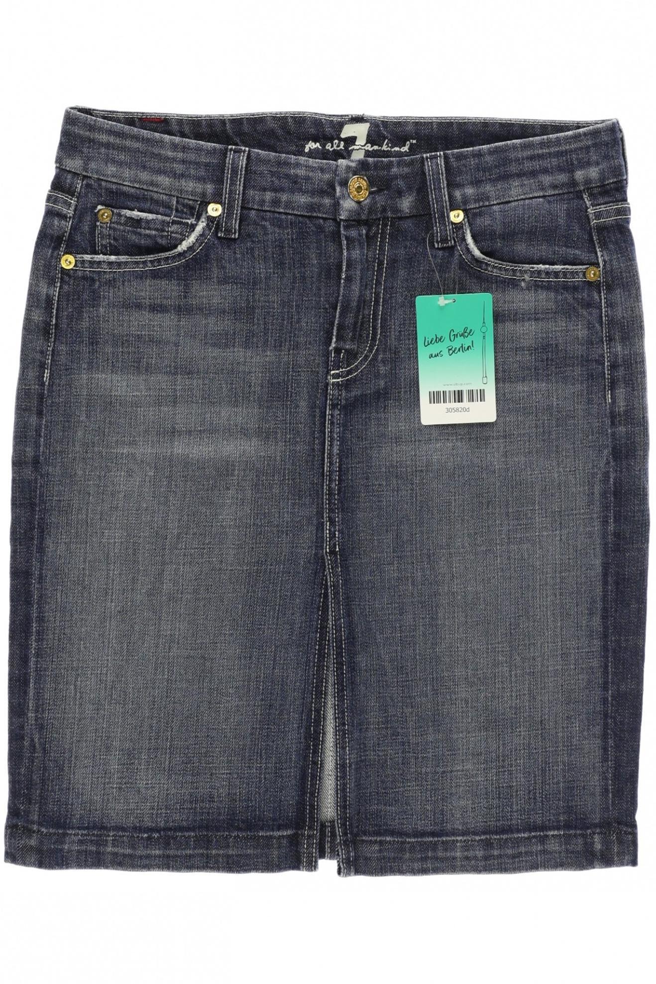 

7 for all mankind Damen Rock, blau, Gr. 26