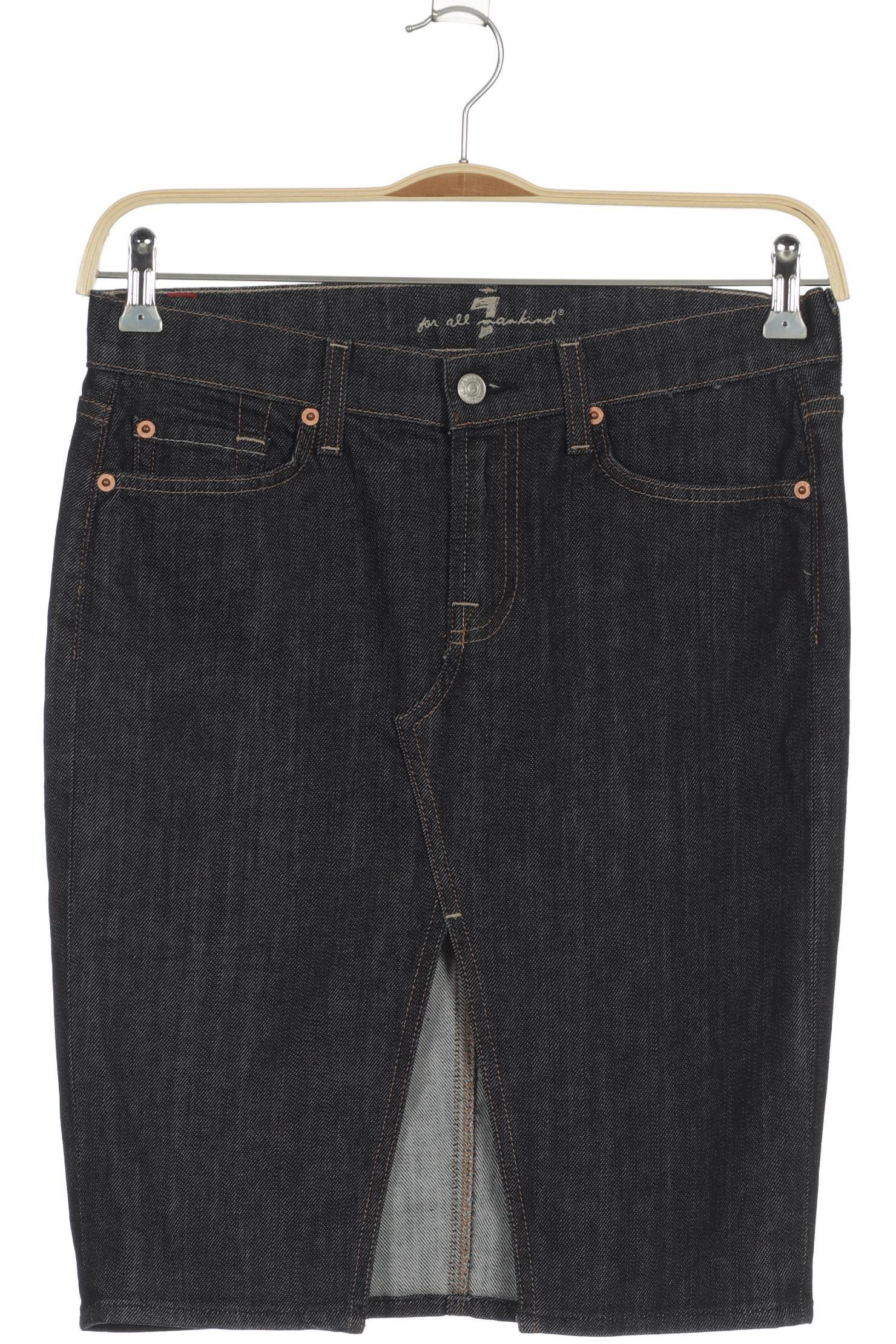 

7 for all mankind Damen Rock, blau, Gr. 27