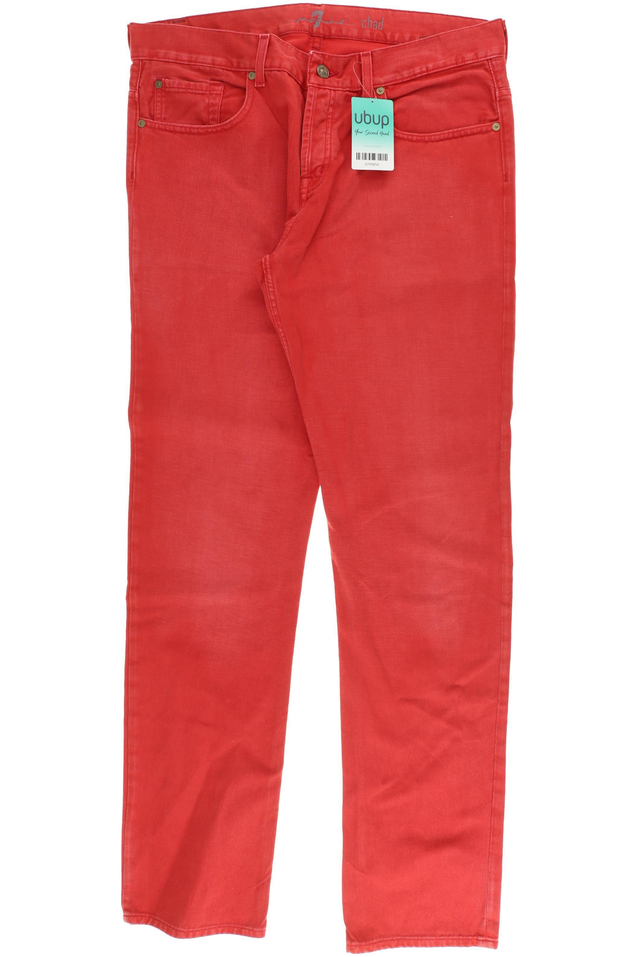 

7 for all mankind Herren Jeans, rot, Gr. 34