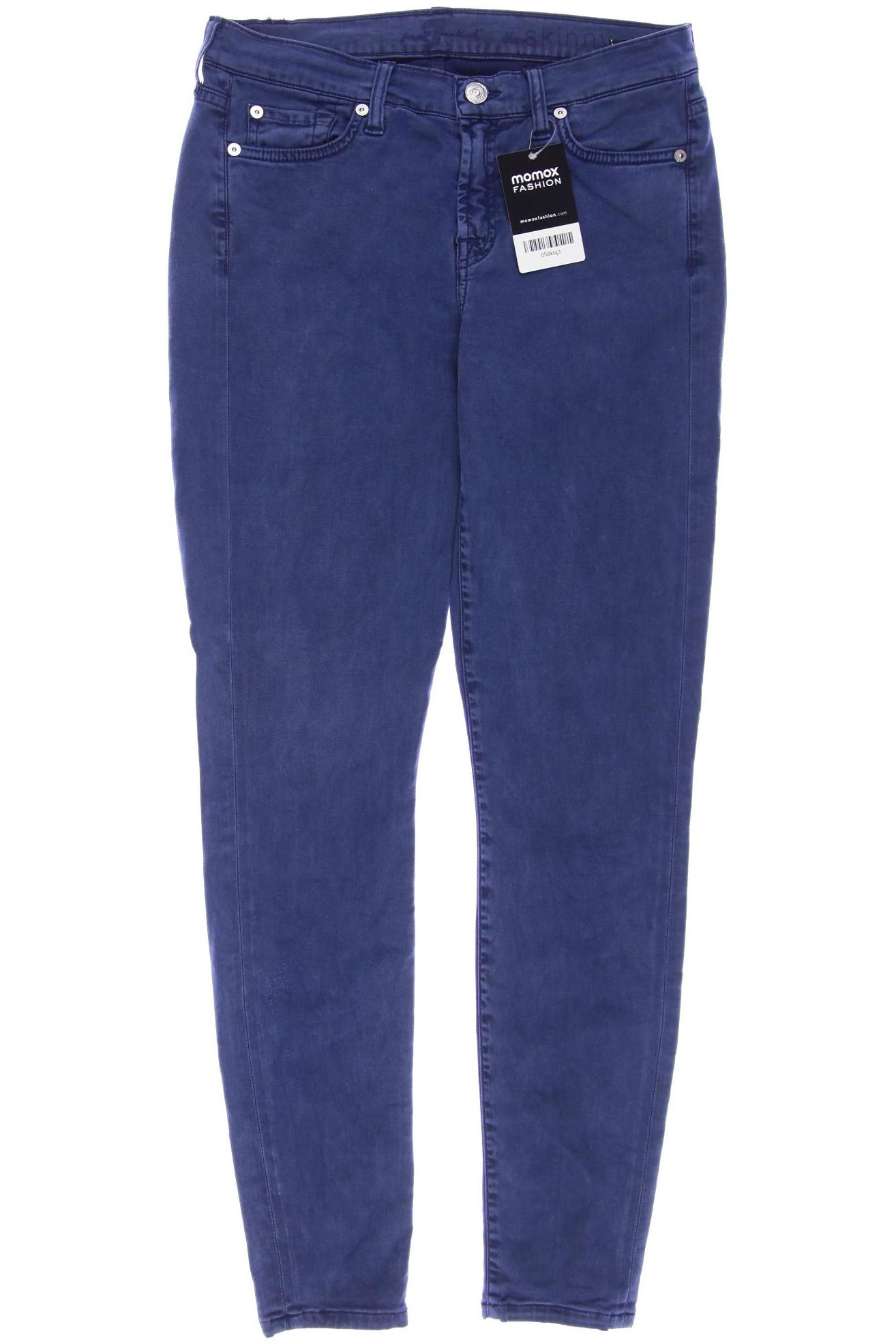 

7 for all mankind Damen Stoffhose, blau