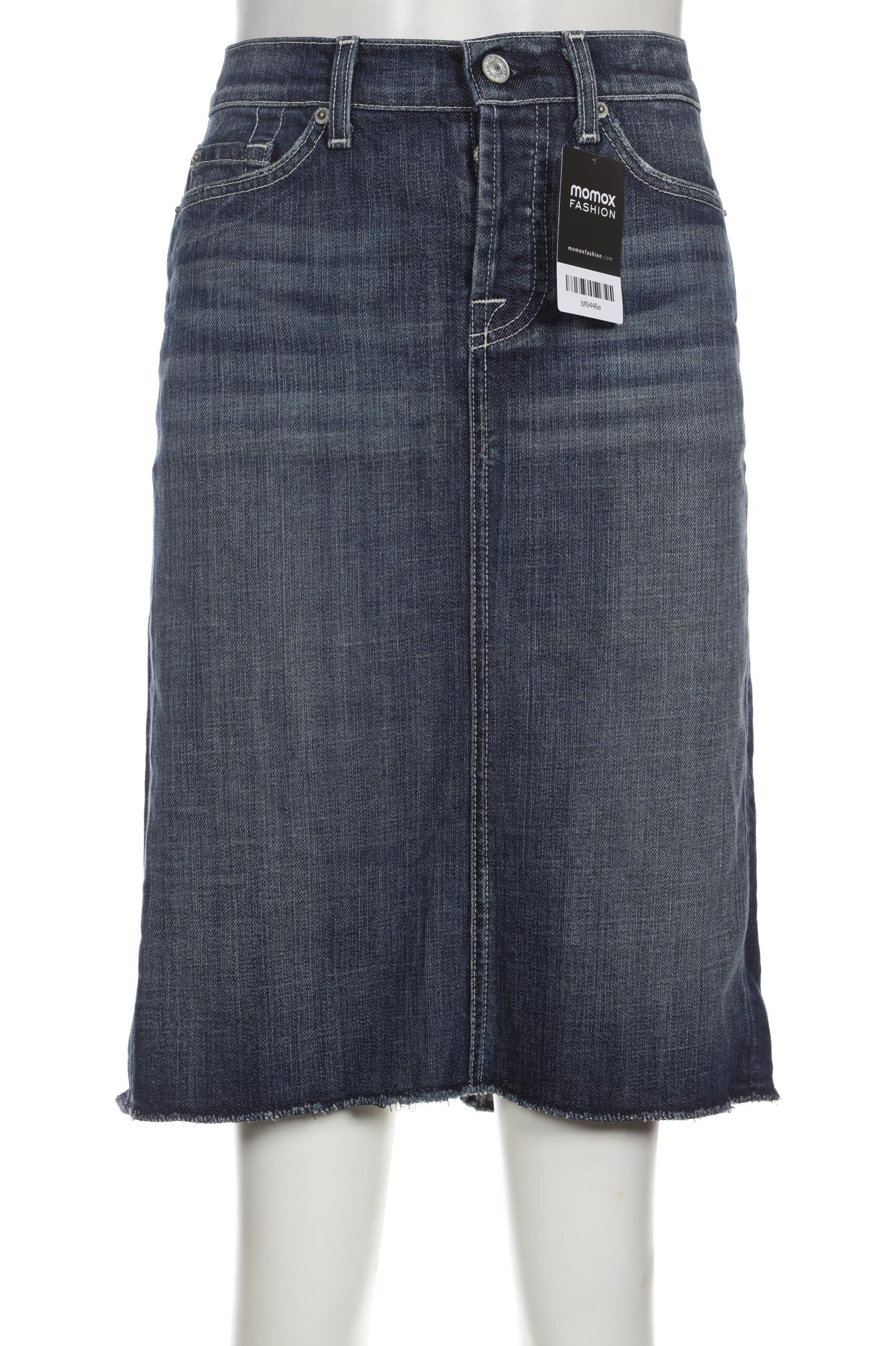 

7 for all mankind Damen Rock, blau, Gr. 26