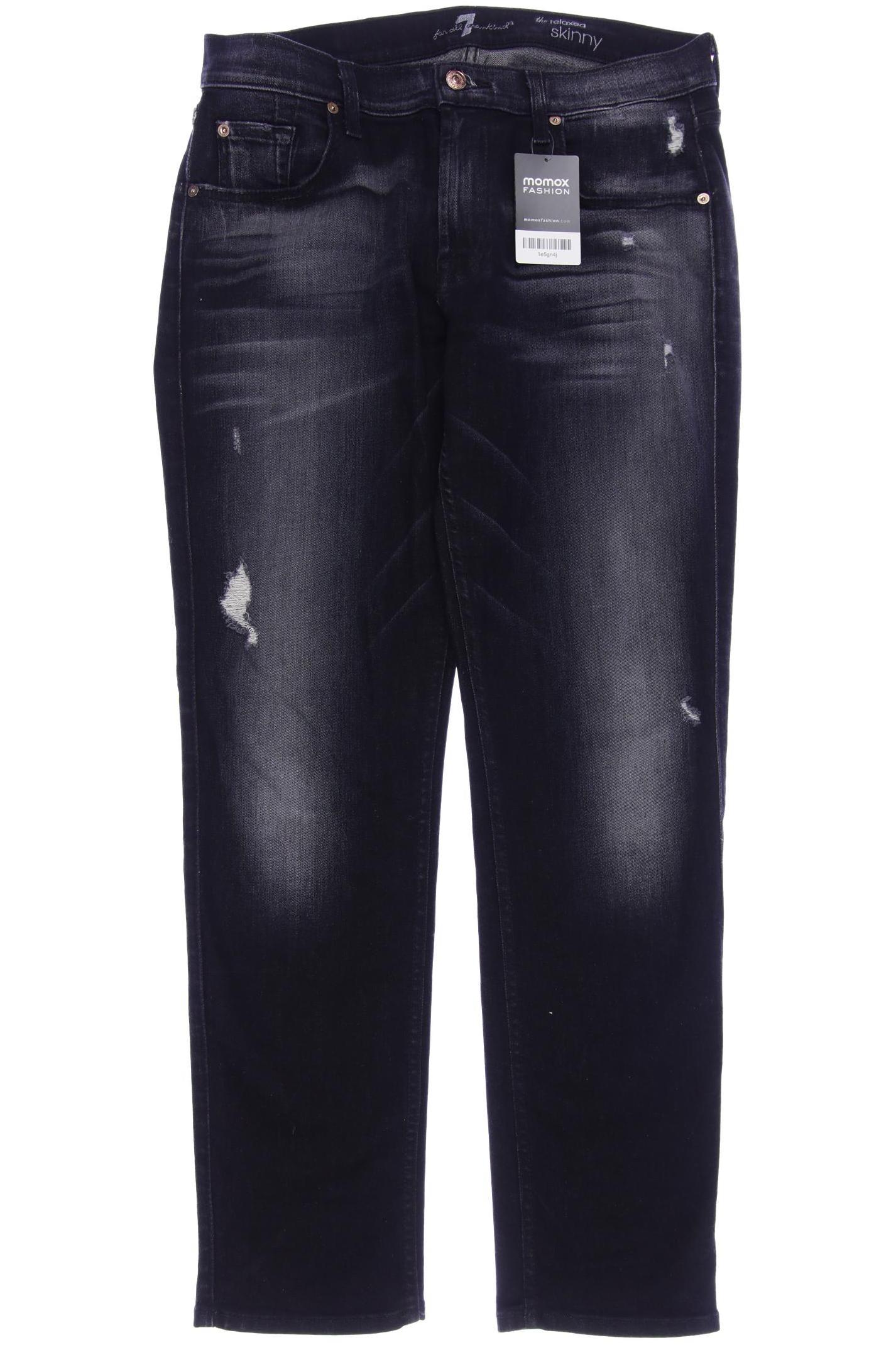 

7 for all mankind Damen Jeans, schwarz