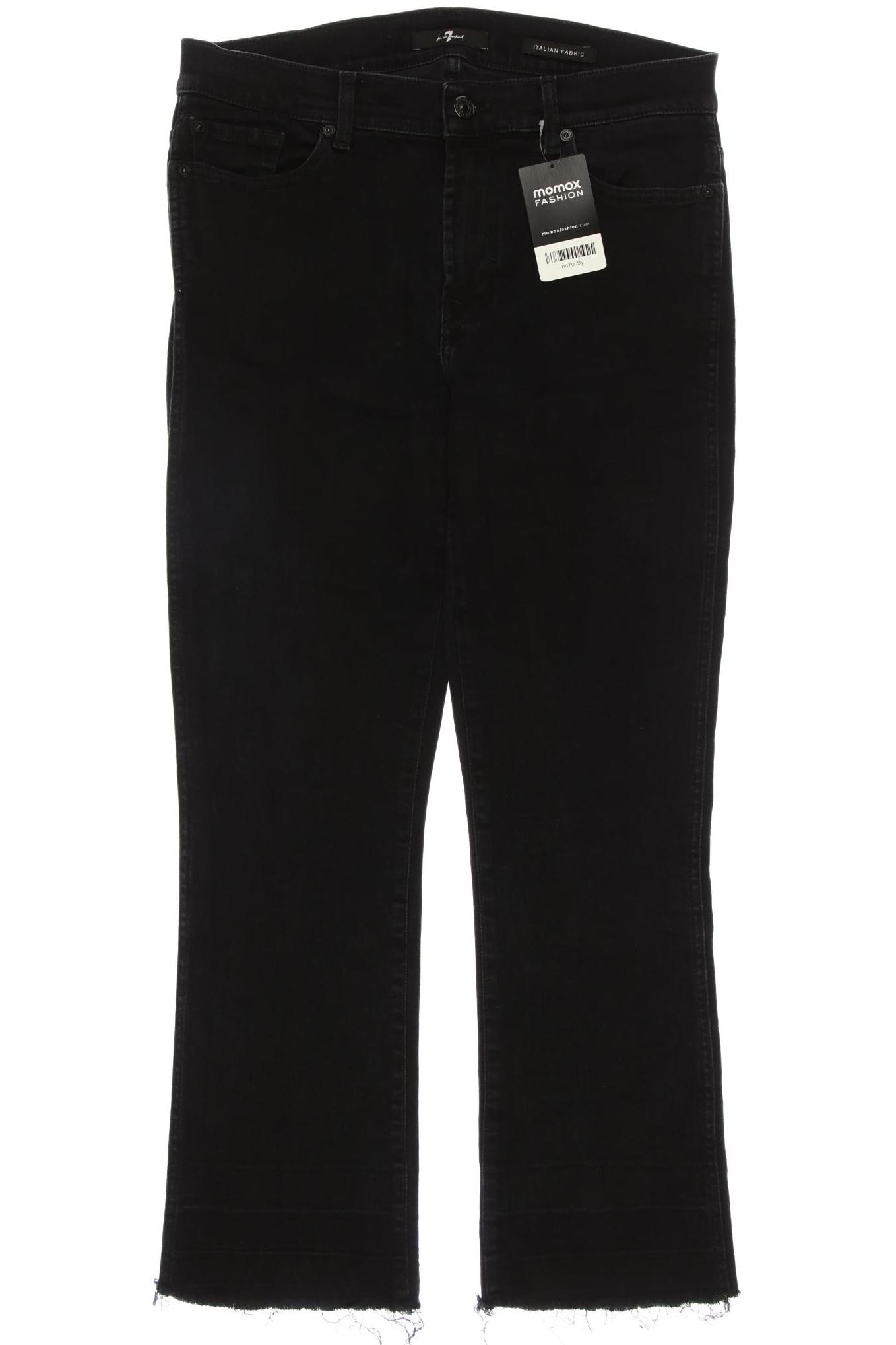 

7 for all mankind Damen Jeans, schwarz