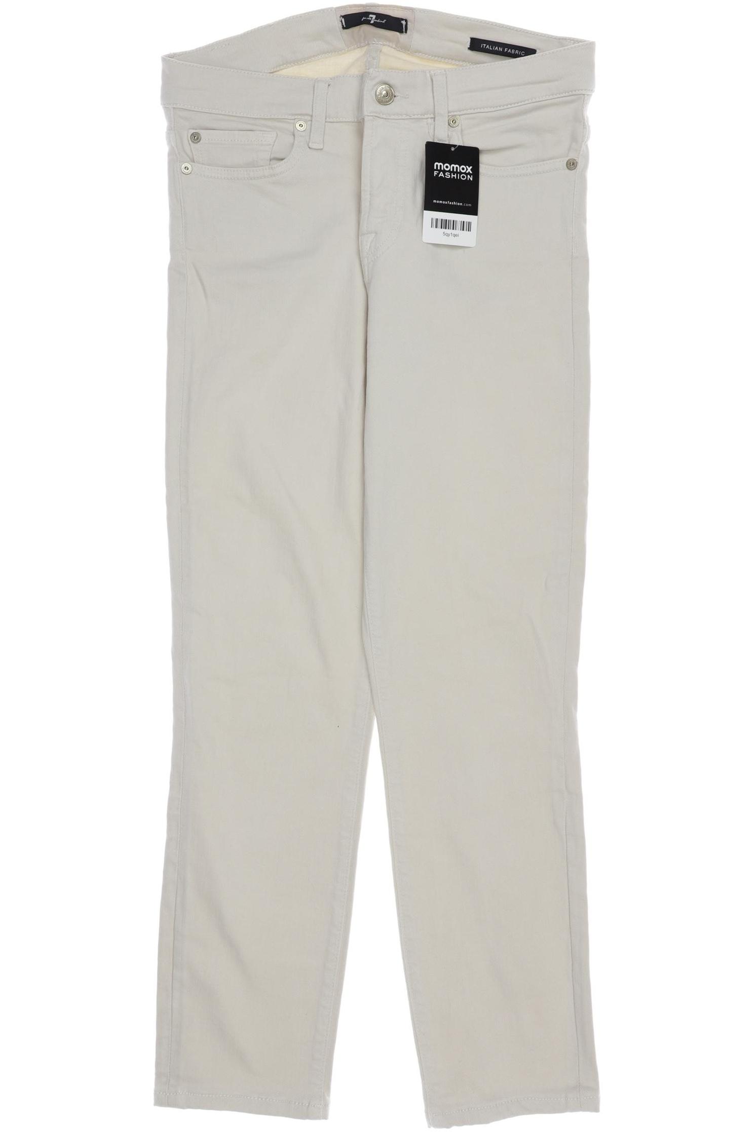 

7 for all mankind Damen Jeans, cremeweiß, Gr. 28