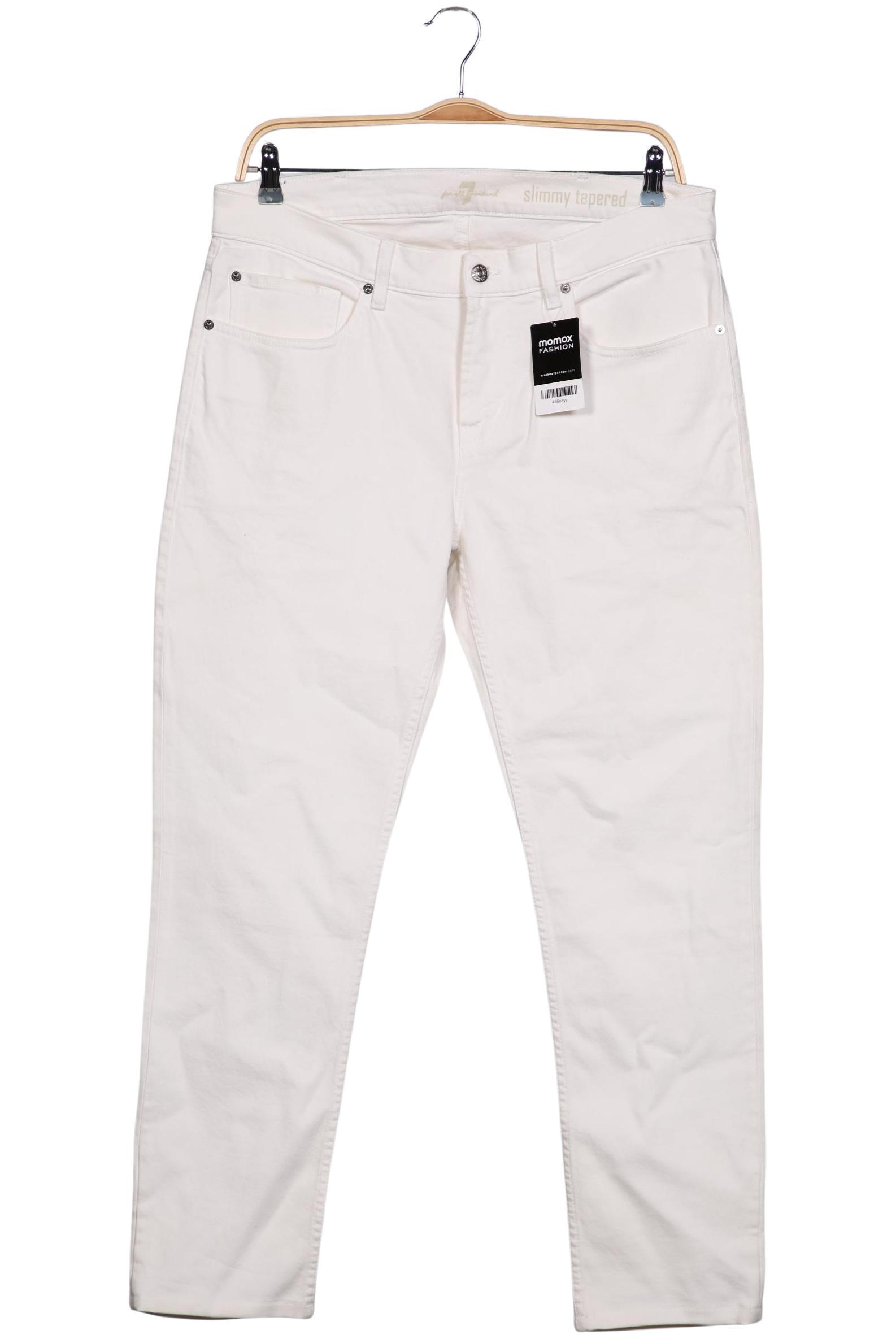 

7 for all mankind Herren Jeans, cremeweiß, Gr. 36