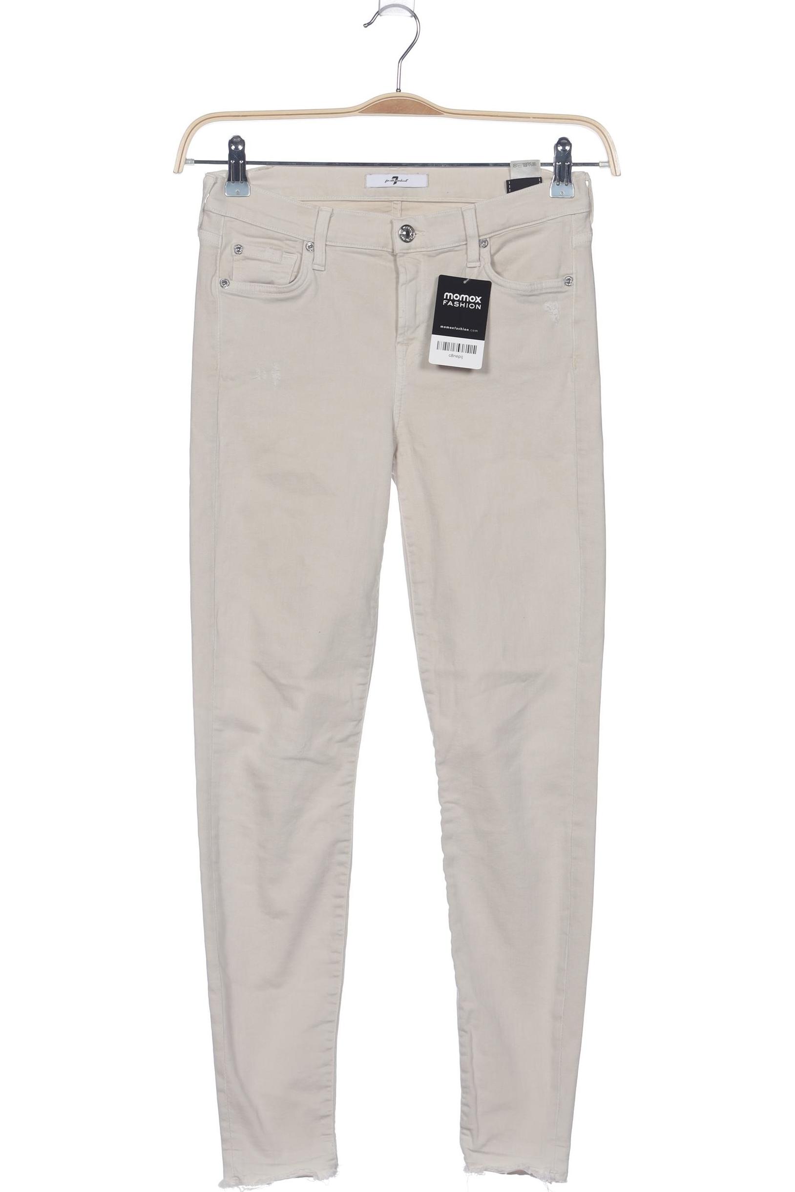 

7 for all mankind Damen Jeans, cremeweiß, Gr. 28