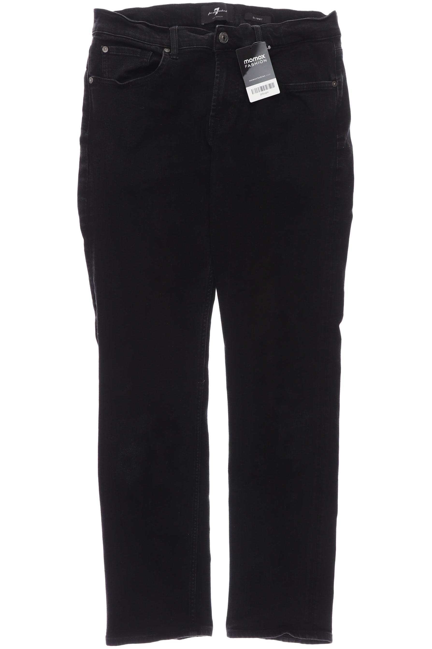 

7 for all mankind Damen Jeans, schwarz