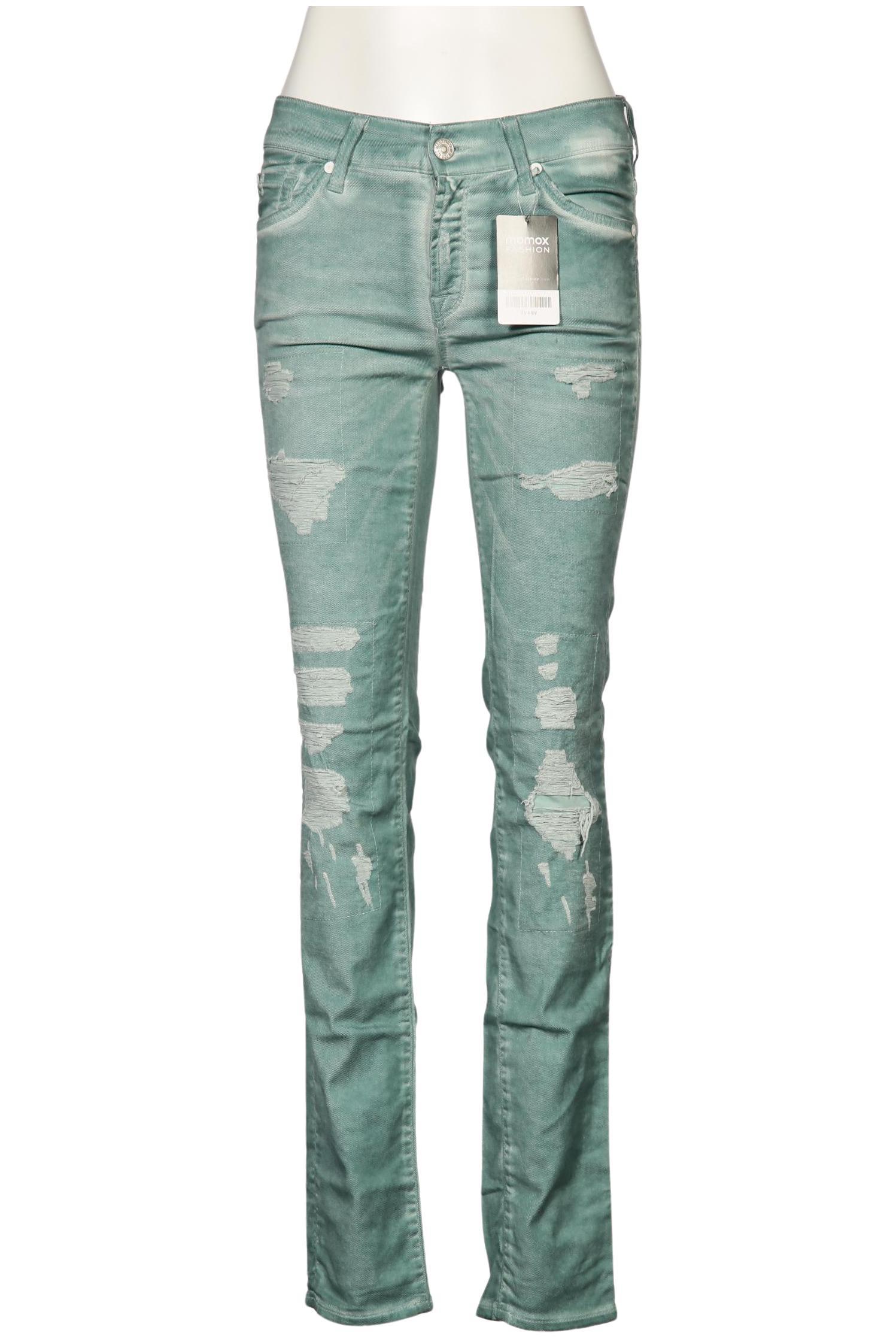 

7 for all mankind Damen Jeans, grün, Gr. 28
