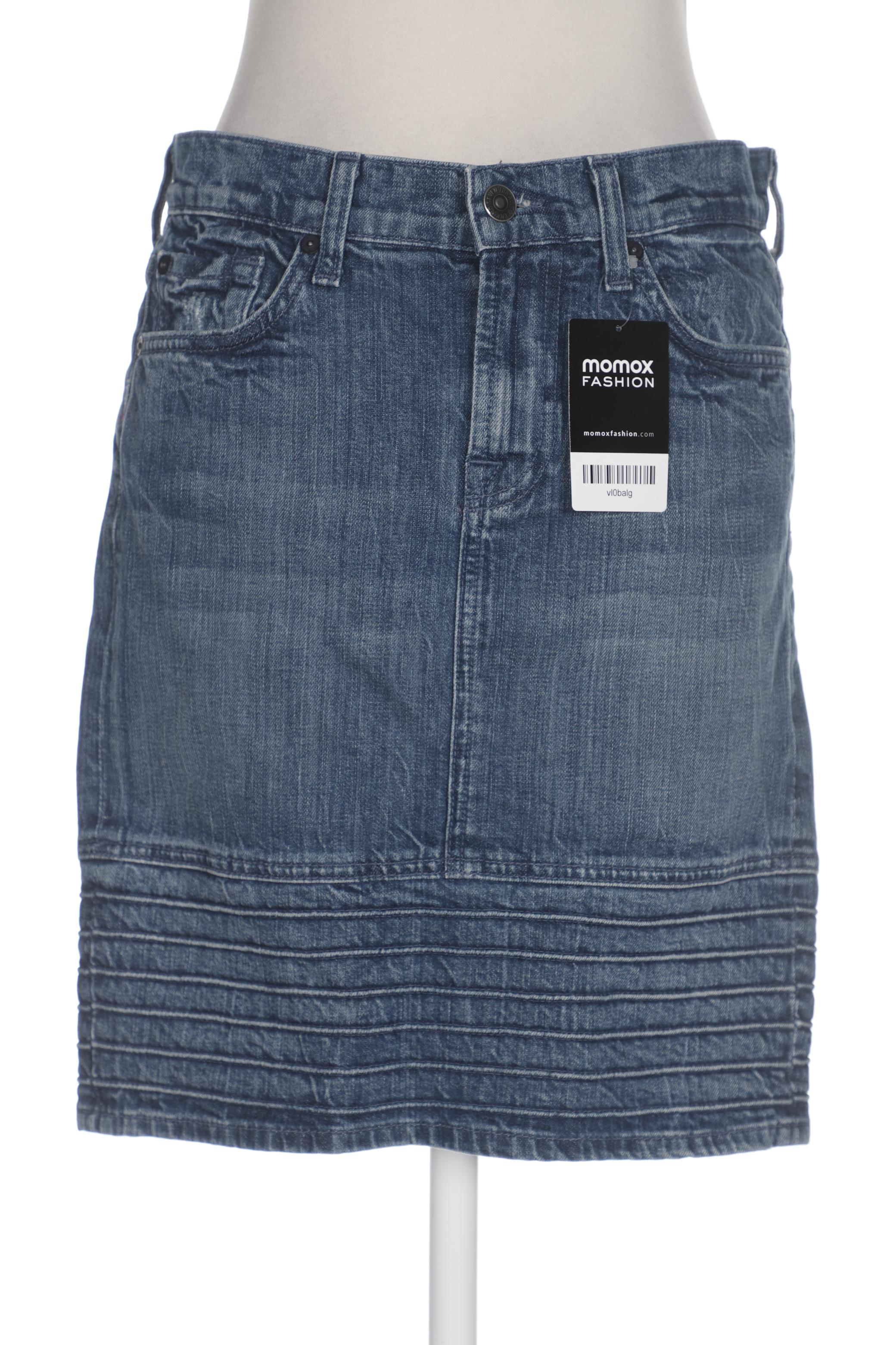 

7 for all mankind Damen Rock, blau, Gr. 26