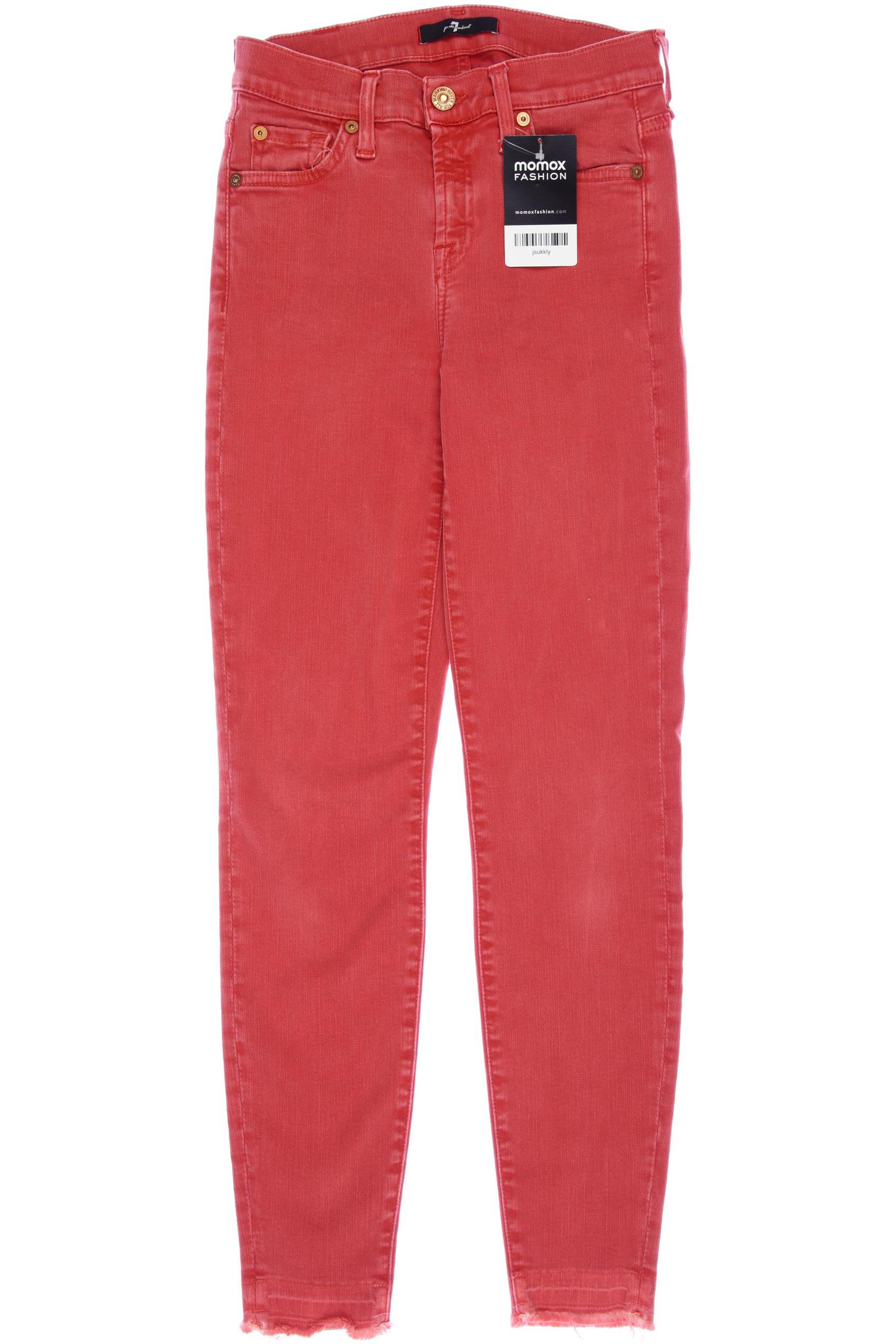 

7 for all mankind Damen Jeans, rot, Gr. 25