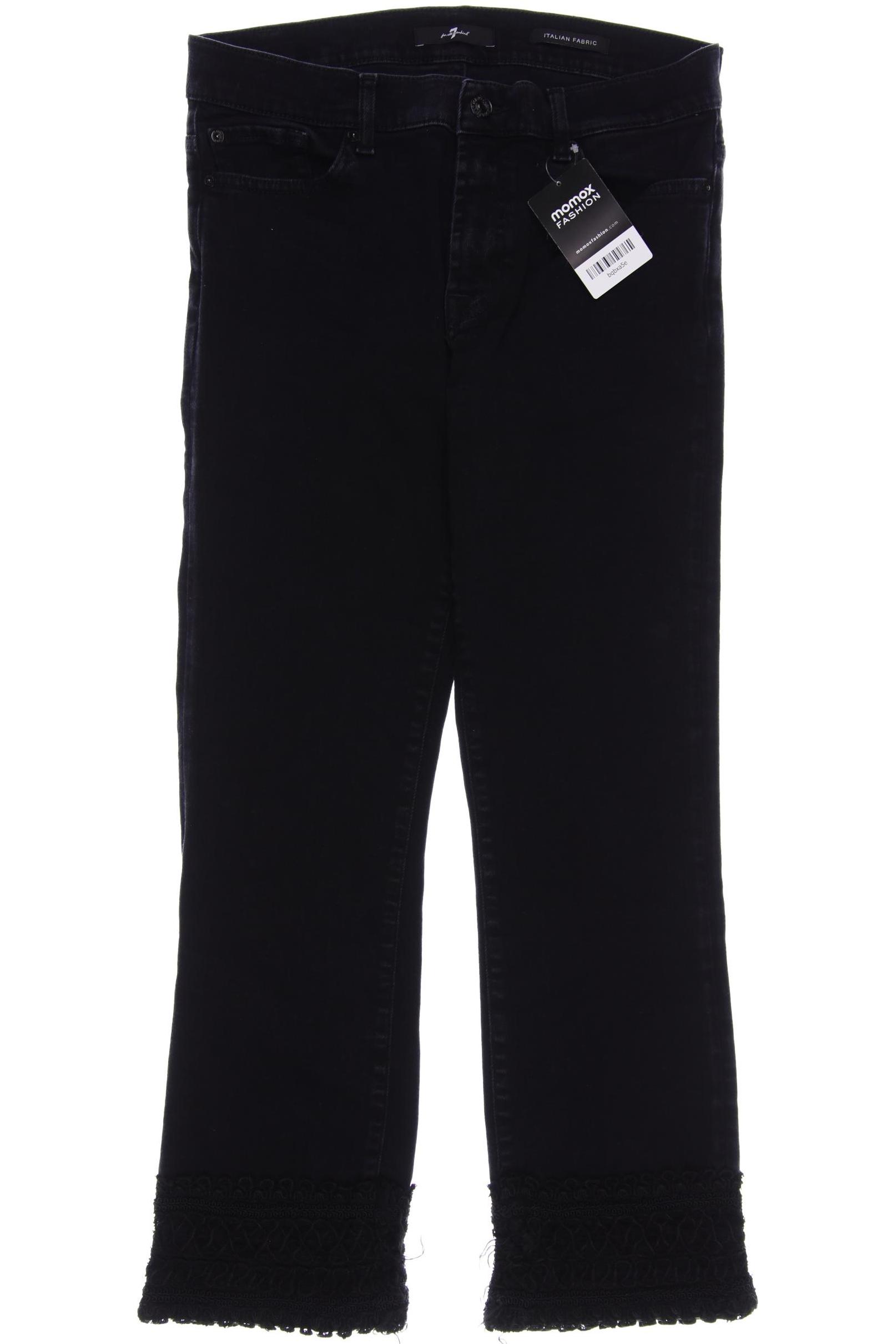 

7 for all mankind Damen Jeans, schwarz